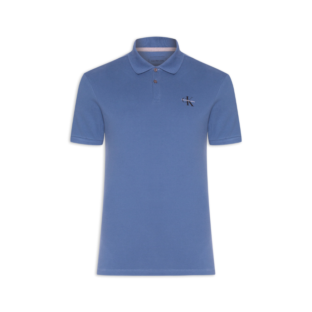 Polo Masculina Manga Curta Logo Re Issue Peito - Azul