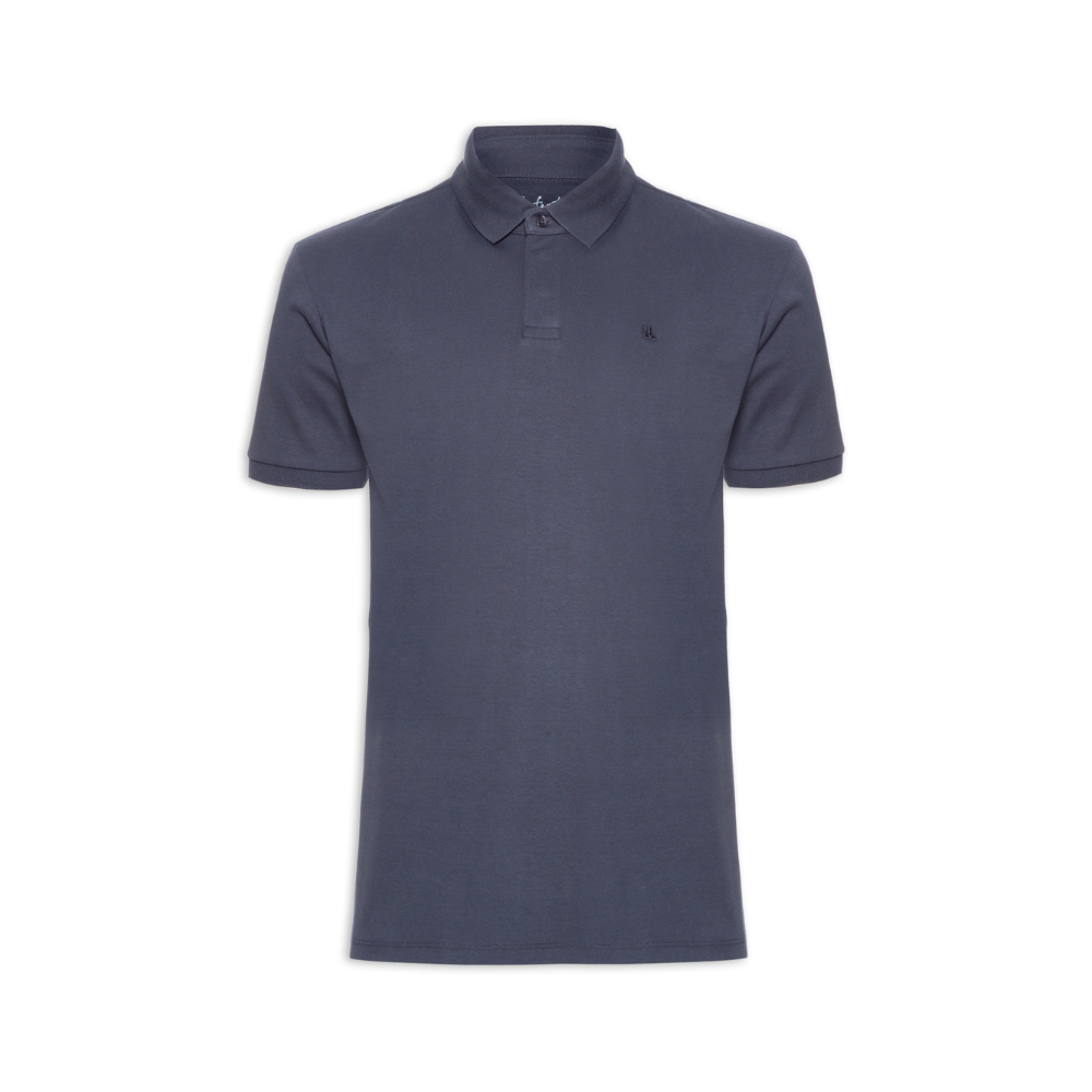 Polo Masculina Suedine Pima - Azul
