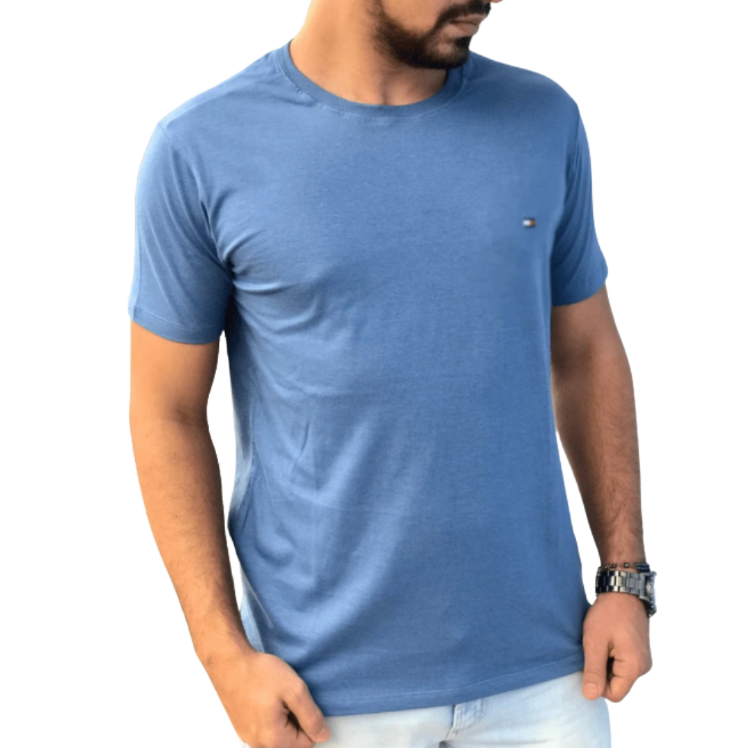 Kit 5 Camisetas Básicas Tommy Hilfiger