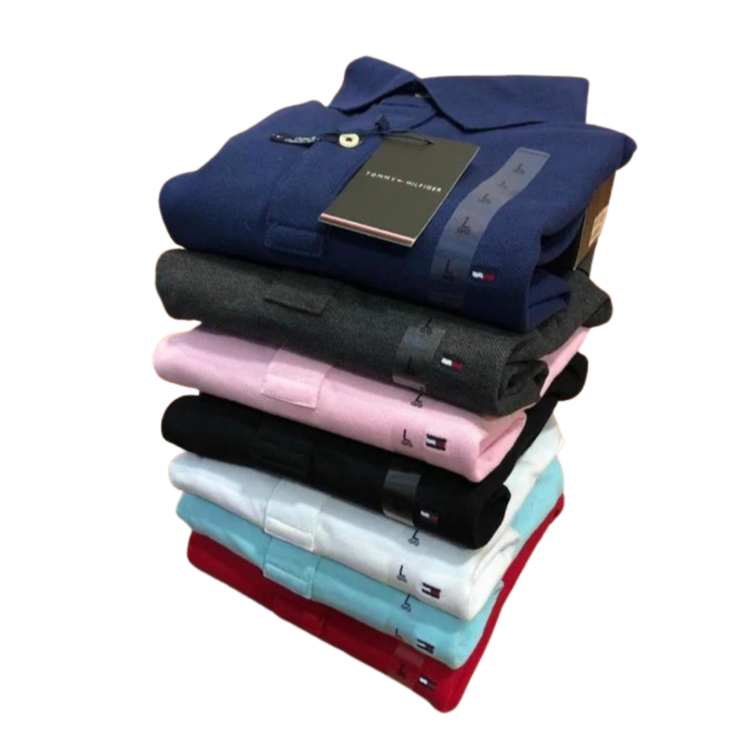 Kit 7 Polos Tommy Hilfiger – Cores Variadas