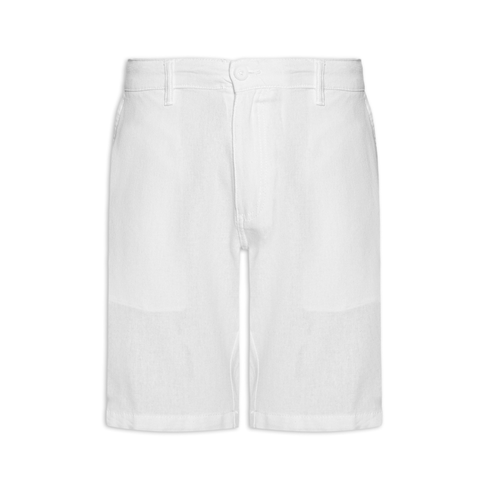 Bermuda Masculina Em Linho - Branco