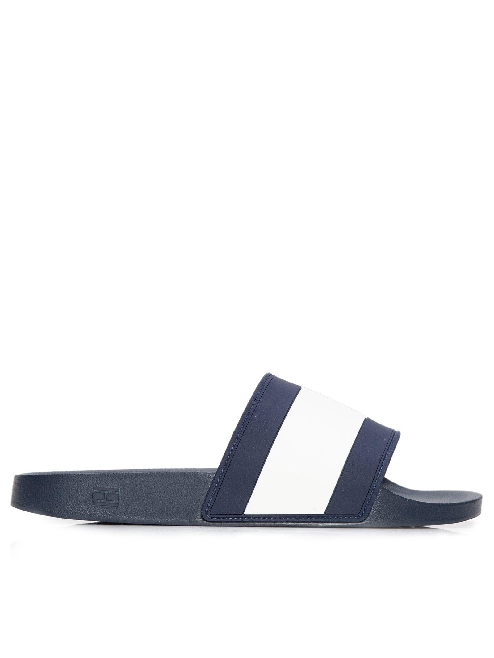 Chinelo Feminino De Dedo Tira Tecido Logo - Azul