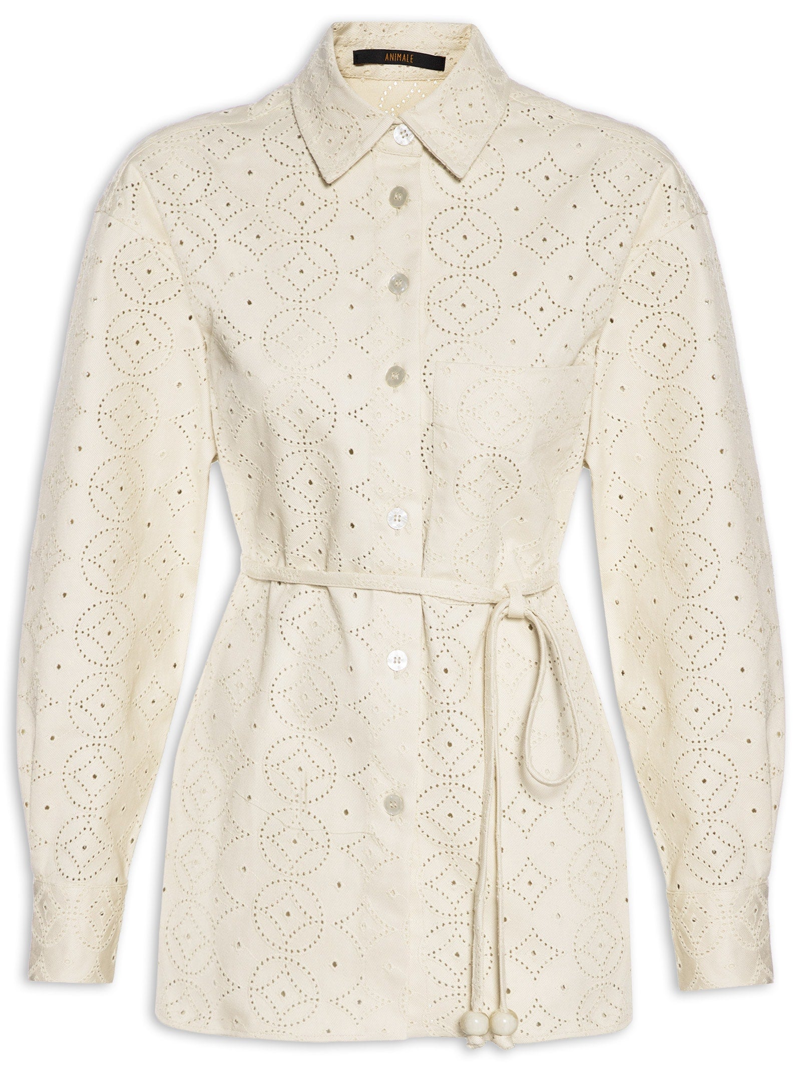 Camisa Feminina Básica com Bolso Frontal - Bege