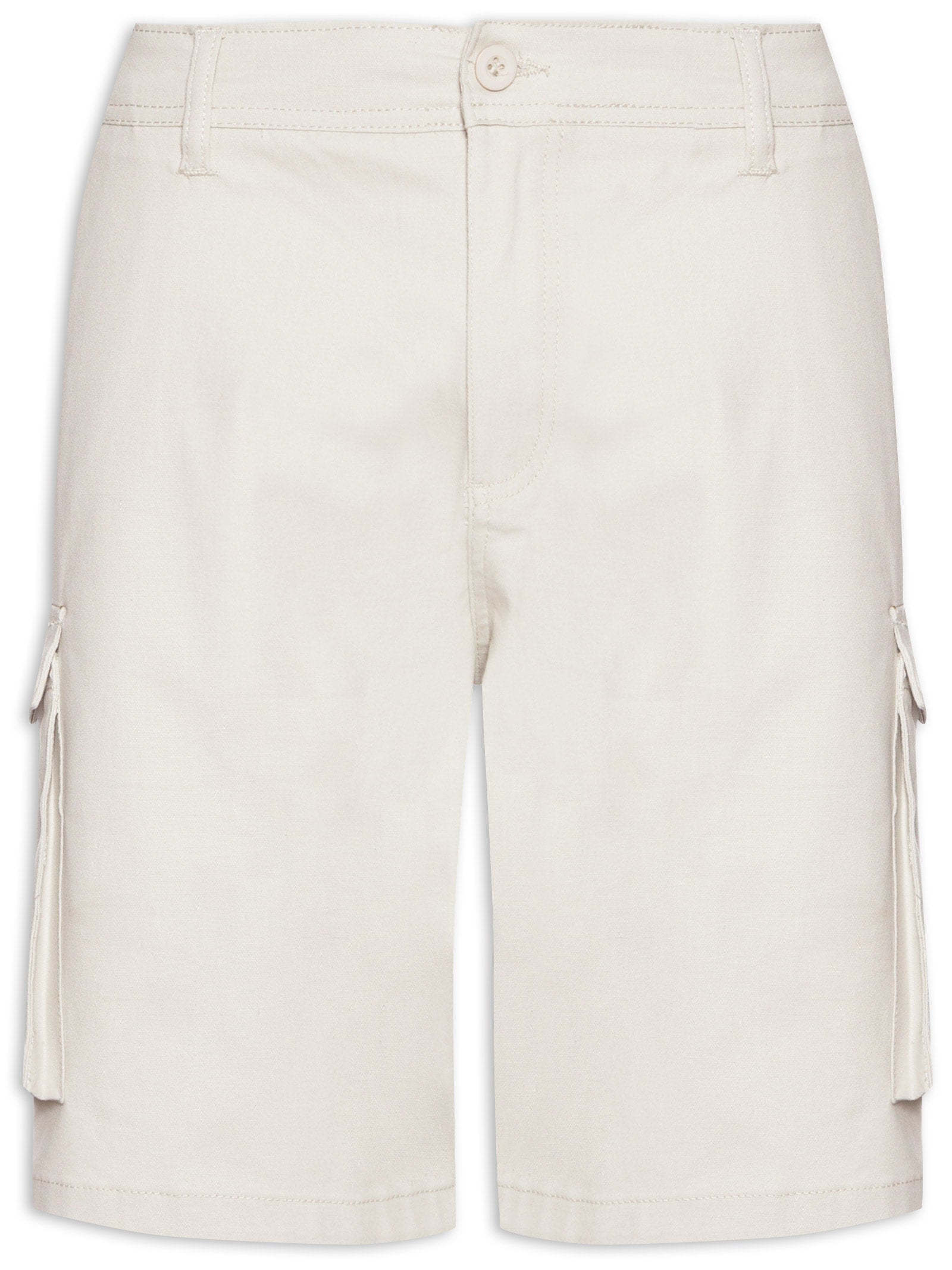 Bermuda Masculina Sarja Bolso Cargo - Azul