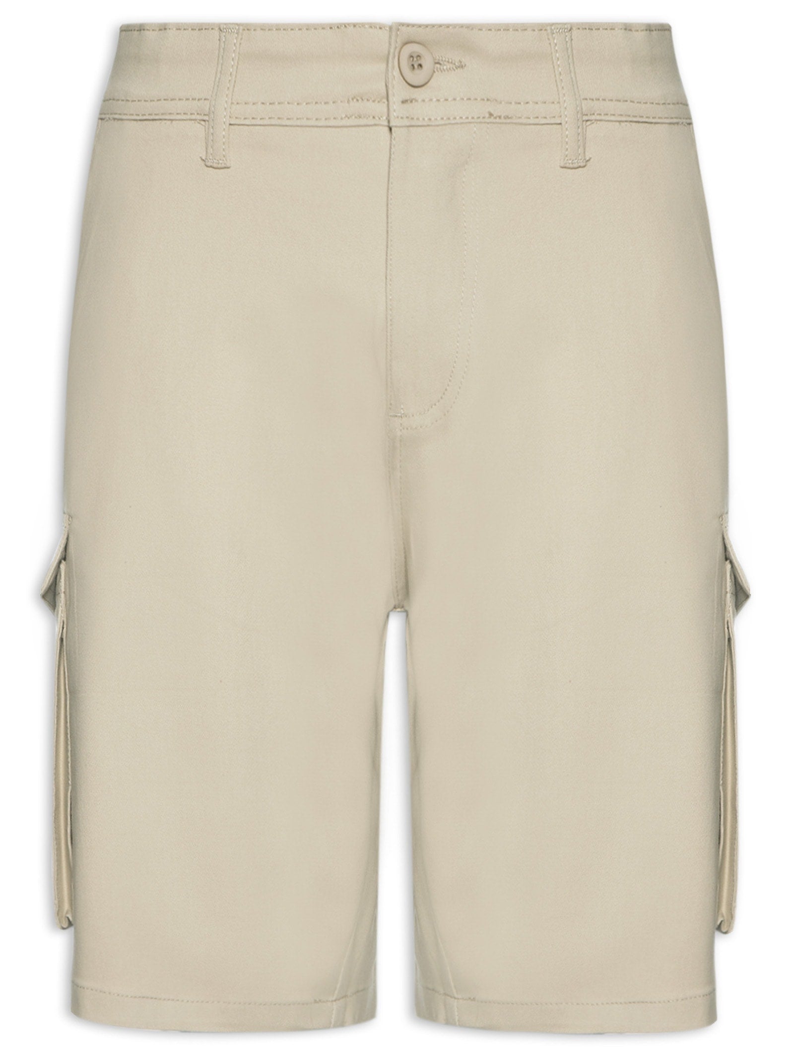 Bermuda Masculina Em Sarja Cargo - Bege