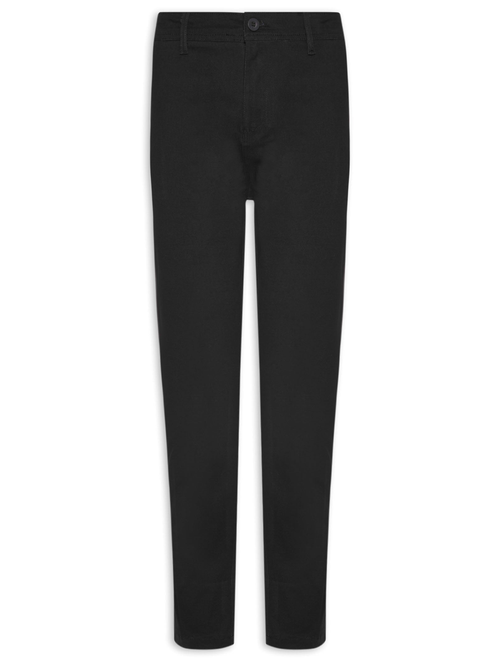 Calça Masculina Chino Regular Fit Color Comfort - Preto