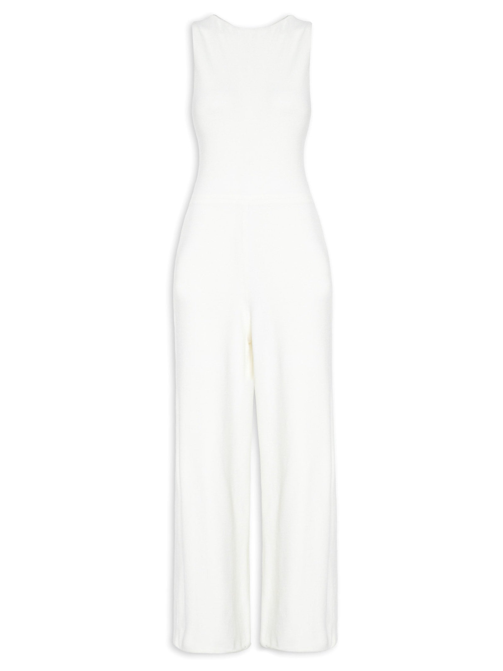 Macacão Feminino Com Transpasse E Decote Nas Costas - Branco