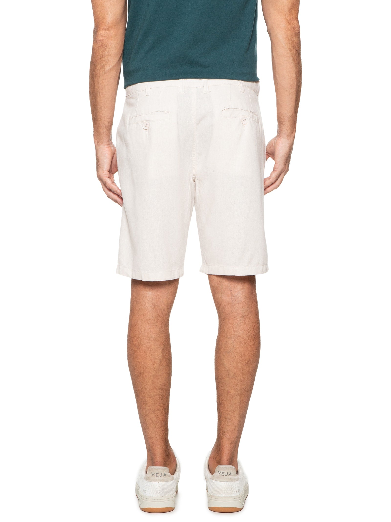 Bermuda Feminina Linho - Off White - Imagem 4