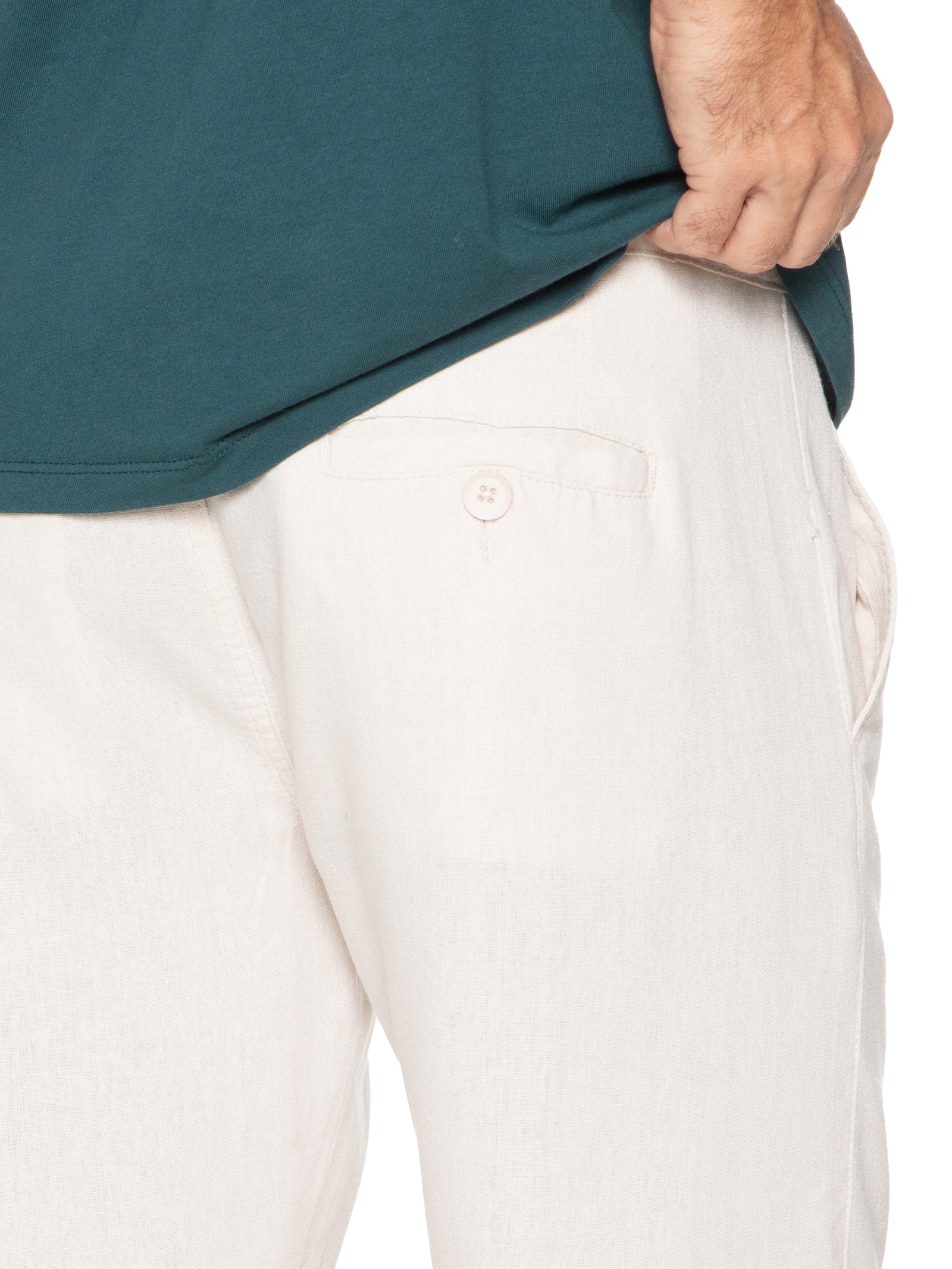 Bermuda Feminina Linho - Off White - Imagem 5