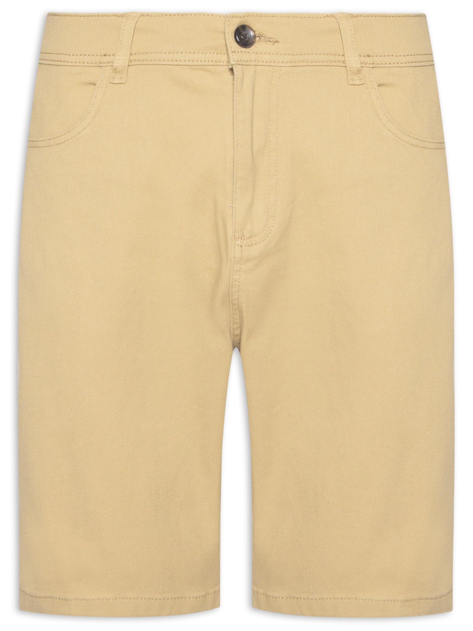 Bermuda Masculina Color Chino Curta Sarja Reat - Bege