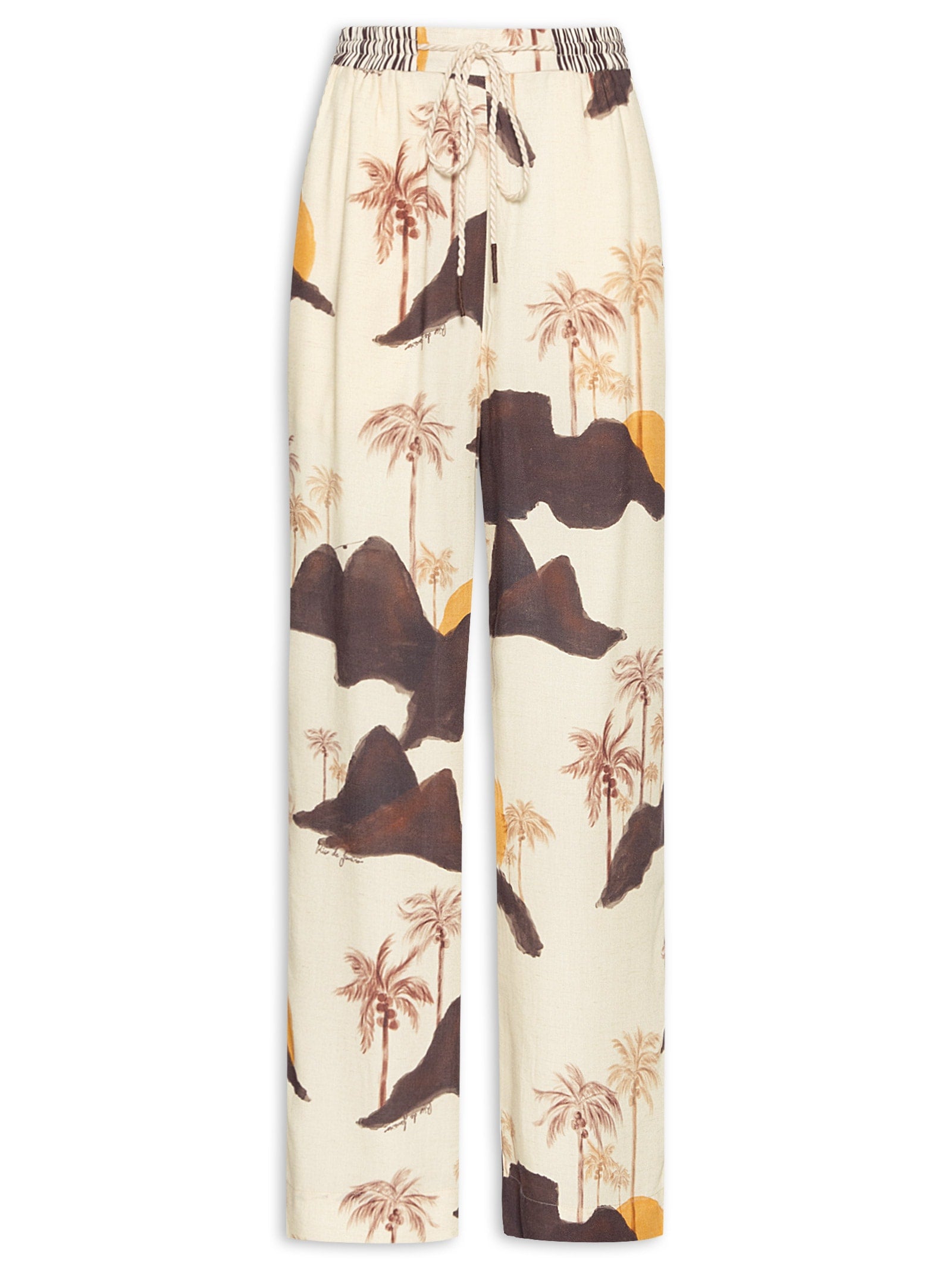 Camisa Feminina Cambraia Estampa Corcovado Mix - Bege