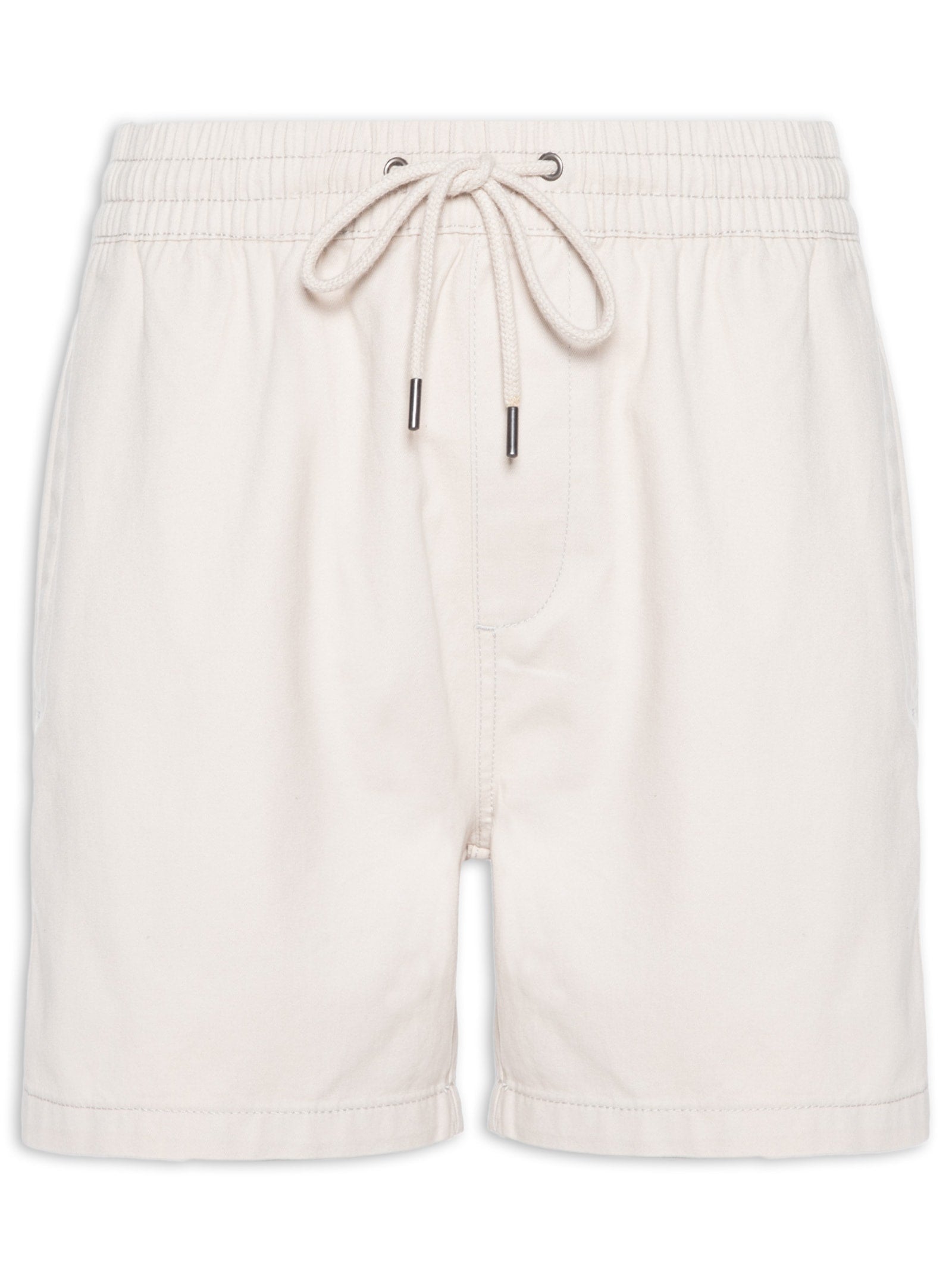 Calça Feminina Sarja Boca Reta Bege Biscoito - Bege