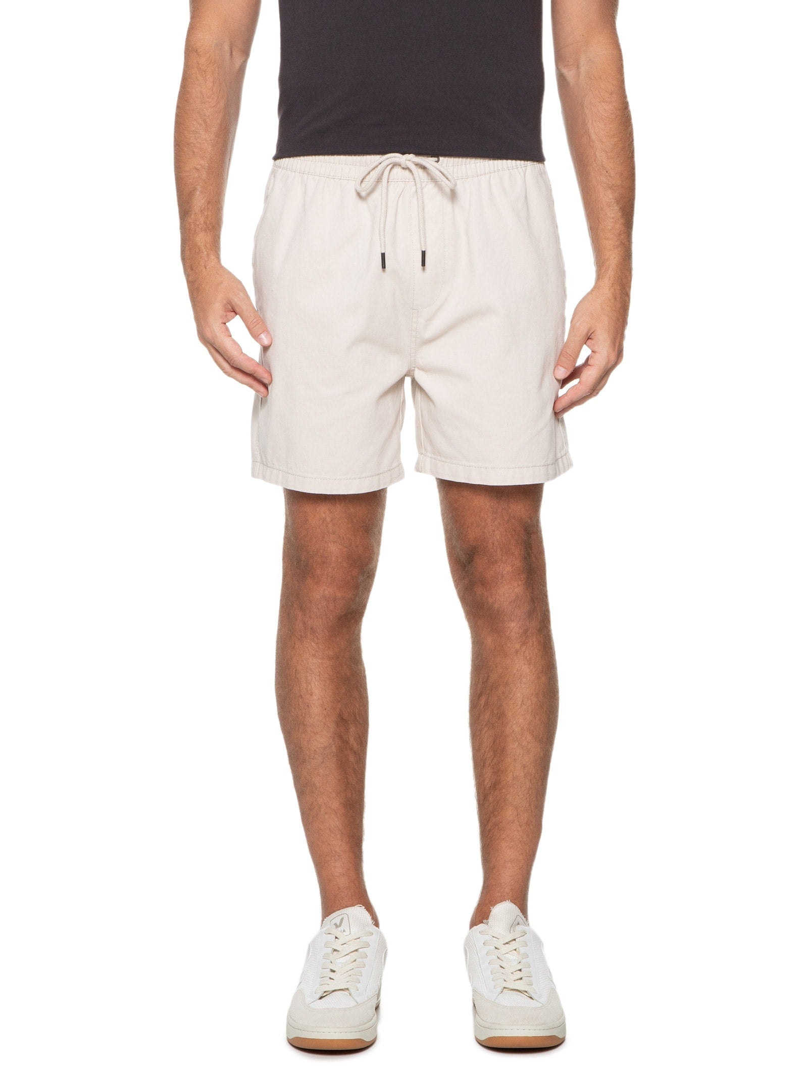 Calça Feminina Sarja Boca Reta Bege Biscoito - Bege - Imagem 3