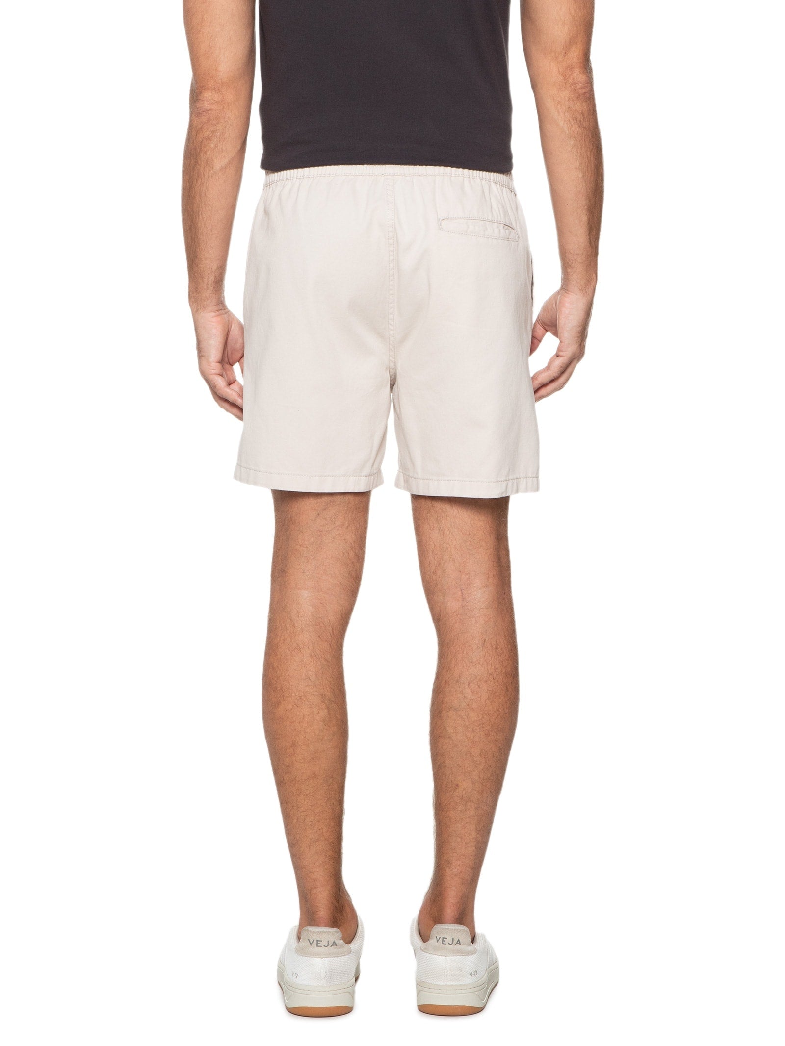 Calça Feminina Sarja Boca Reta Bege Biscoito - Bege - Imagem 4