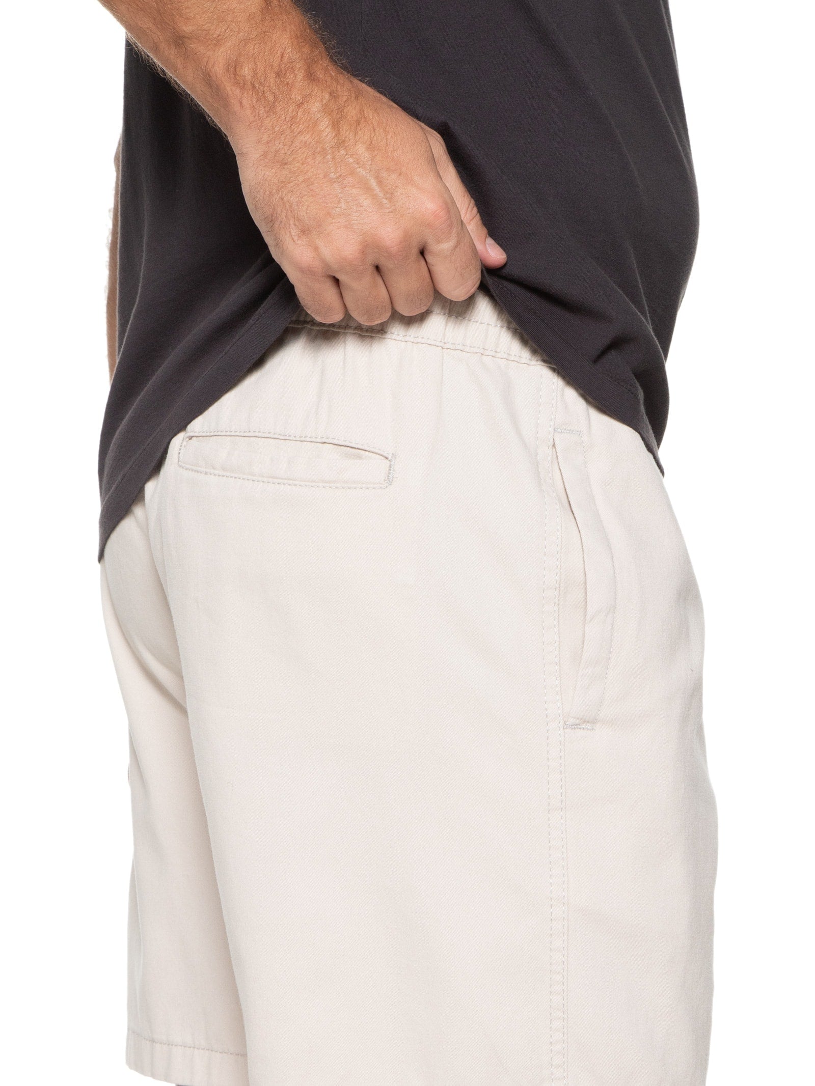 Calça Feminina Sarja Boca Reta Bege Biscoito - Bege - Imagem 5