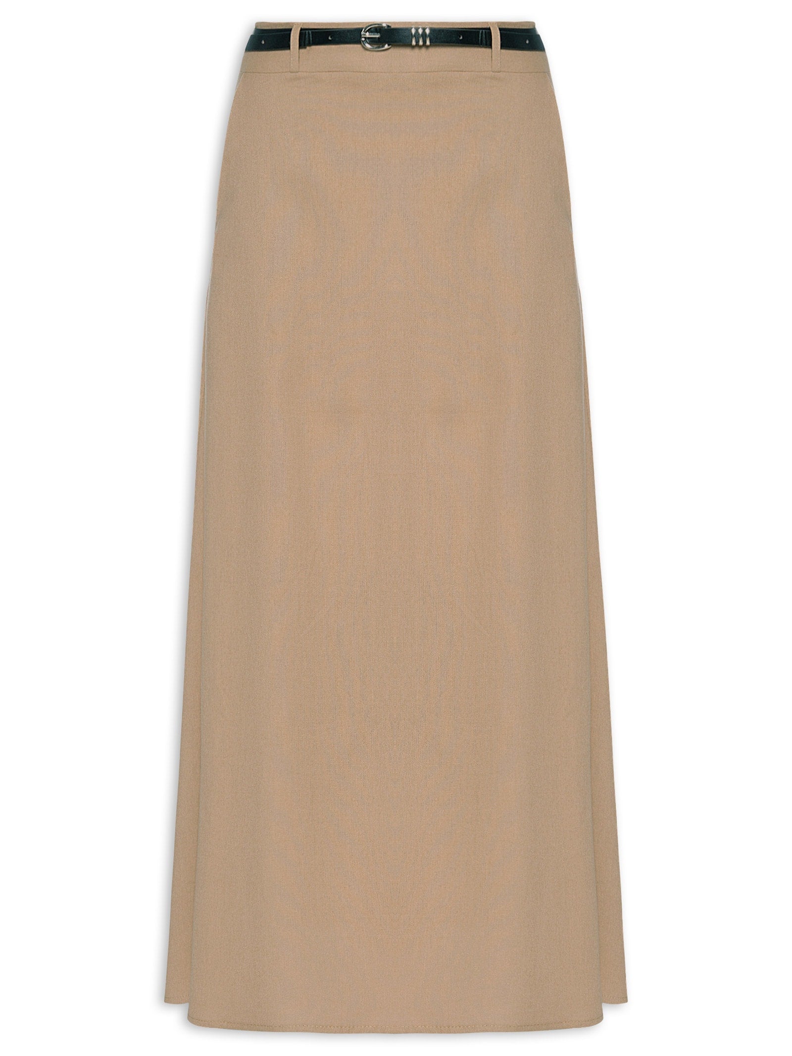 Saia Midi Evasê Laise Bolas - Bege