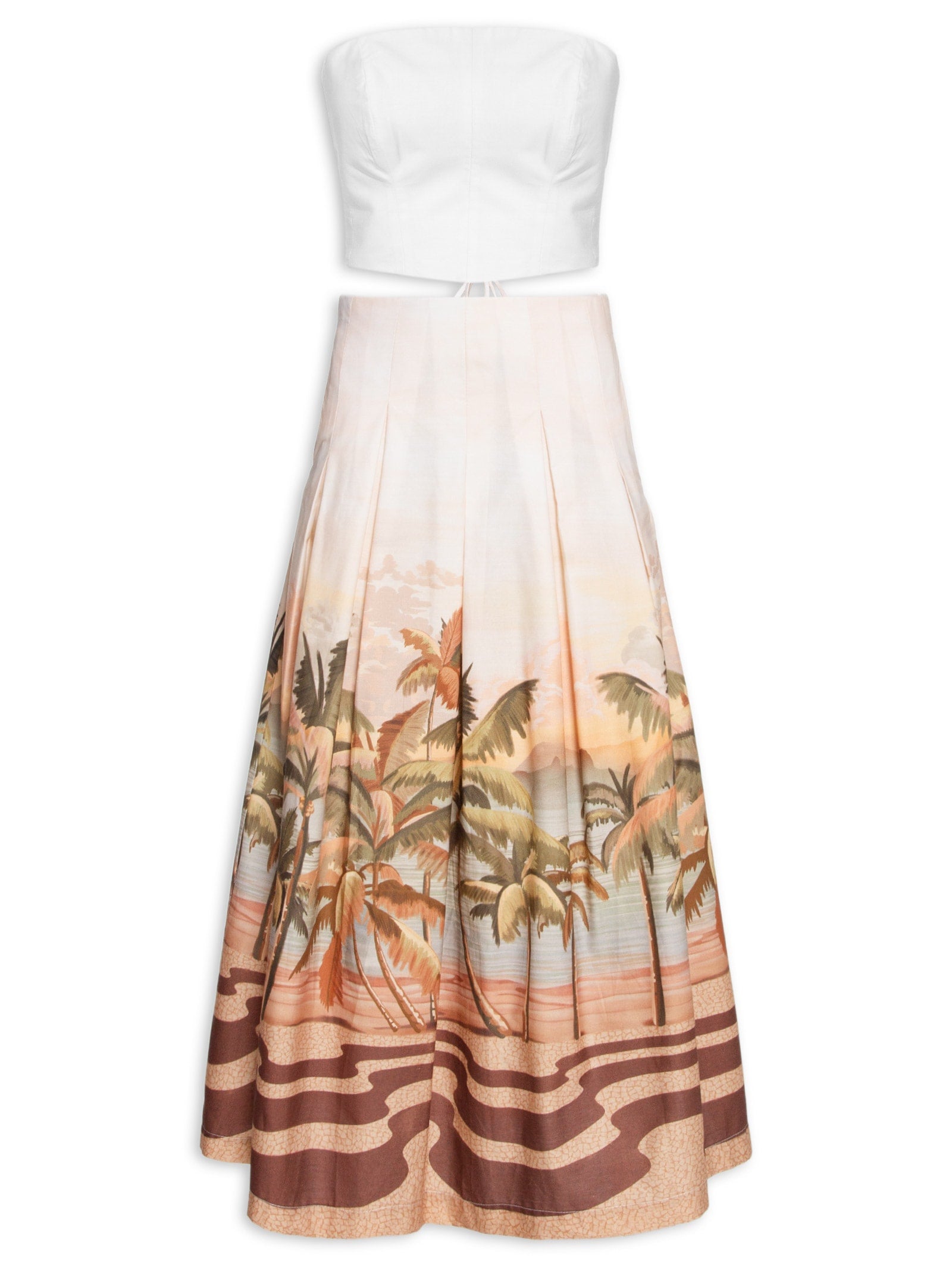 Blusa Feminino Manga Longa De Tricot Com Estampa Geométrica - Bege