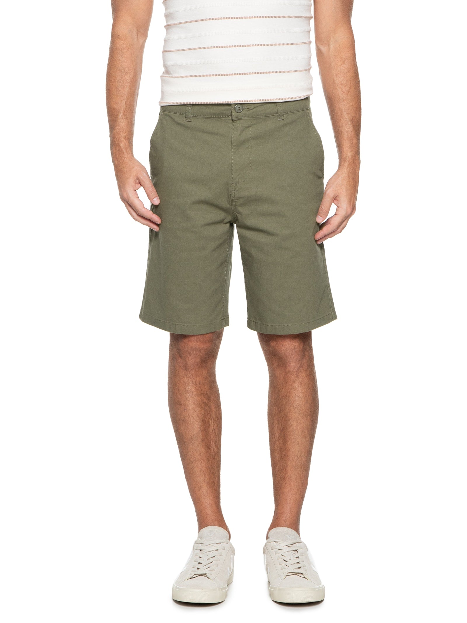 Bermuda Masculina Sarja 1/2 Elástico - Verde