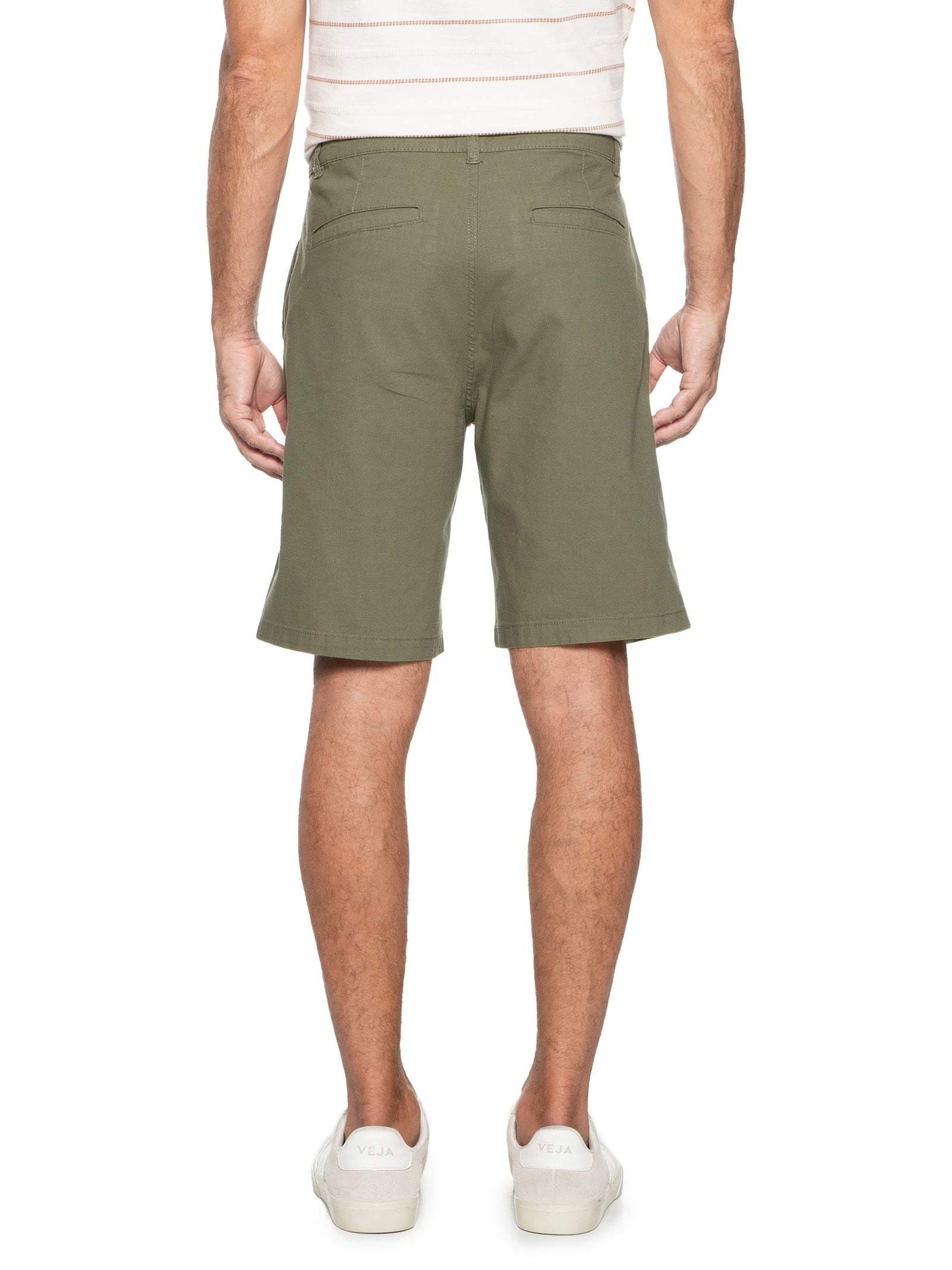 Bermuda Masculina Sarja 1/2 Elástico - Verde