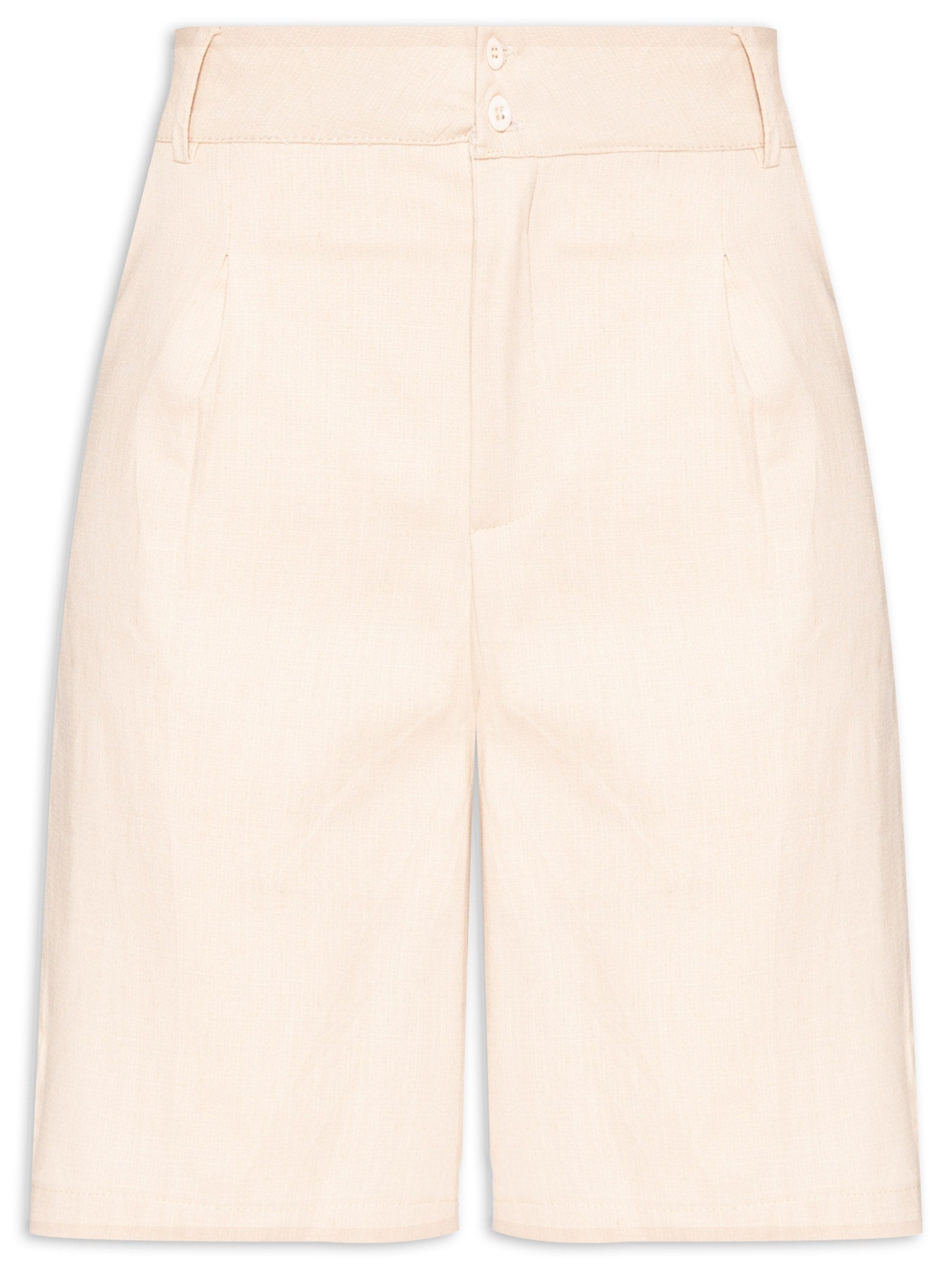 Bermuda Feminina Alfaiataria - Bege