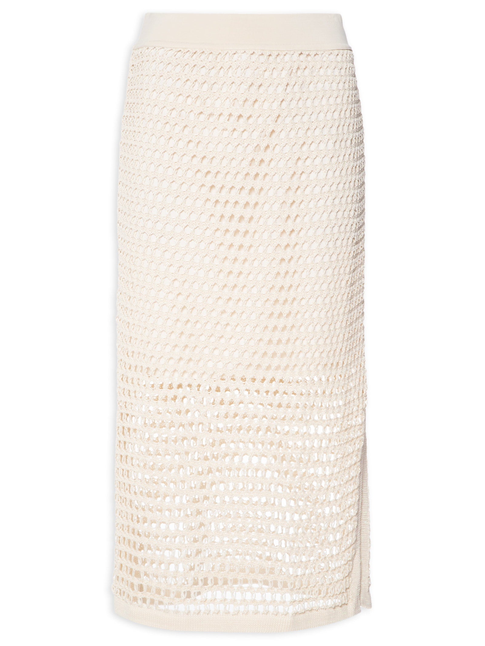 Saia Tricot Midi Ponto Telado - Verde