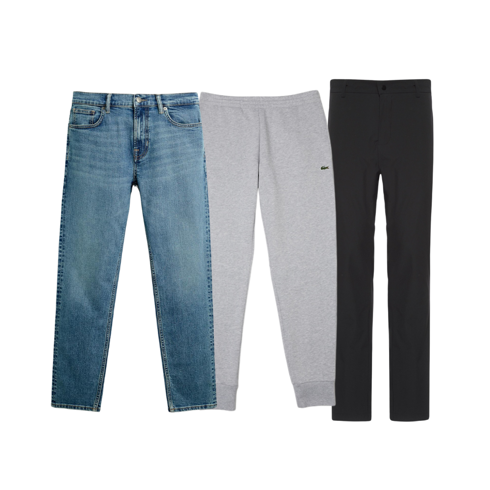 Kit 3 Calças - Jeans, Moletom e Sarja