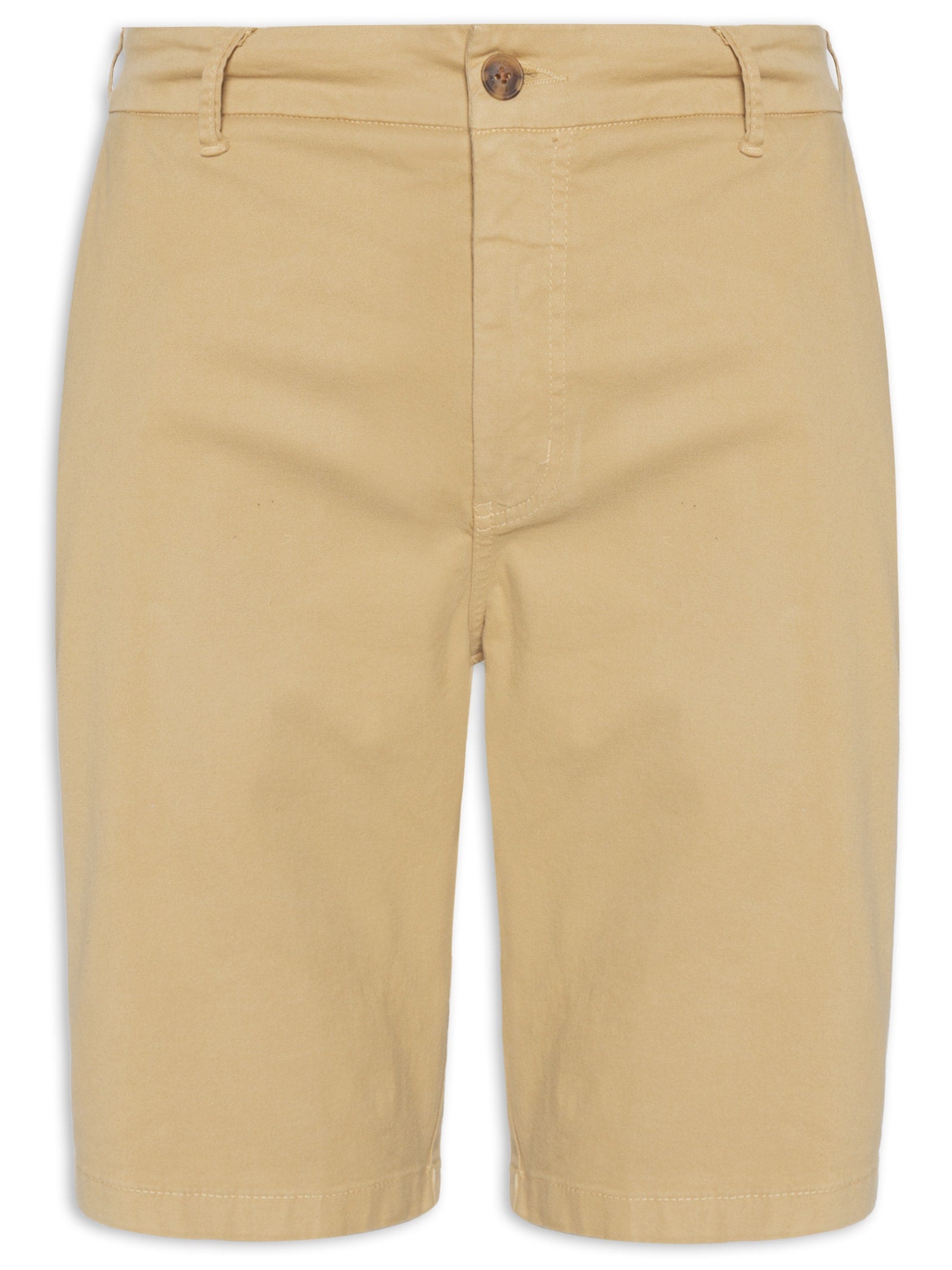 Bermuda Masculina Chino Básica Em Sarja - Bege