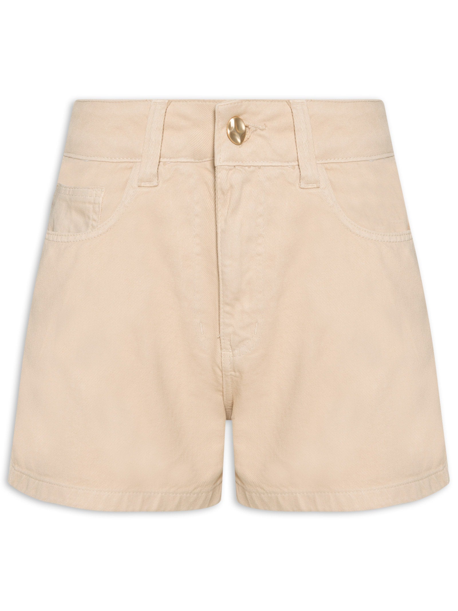 Short Feminino Liso - Bege