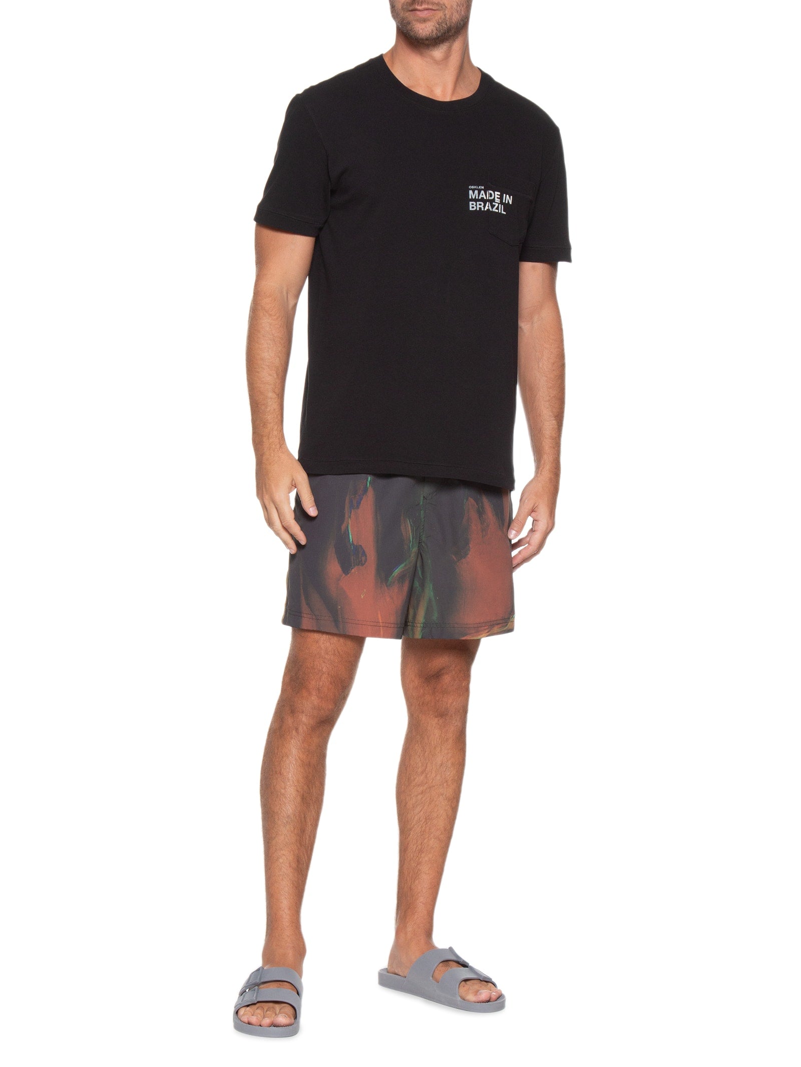 Bermuda Masculina Jacquard Rose - Preto - Imagem 2