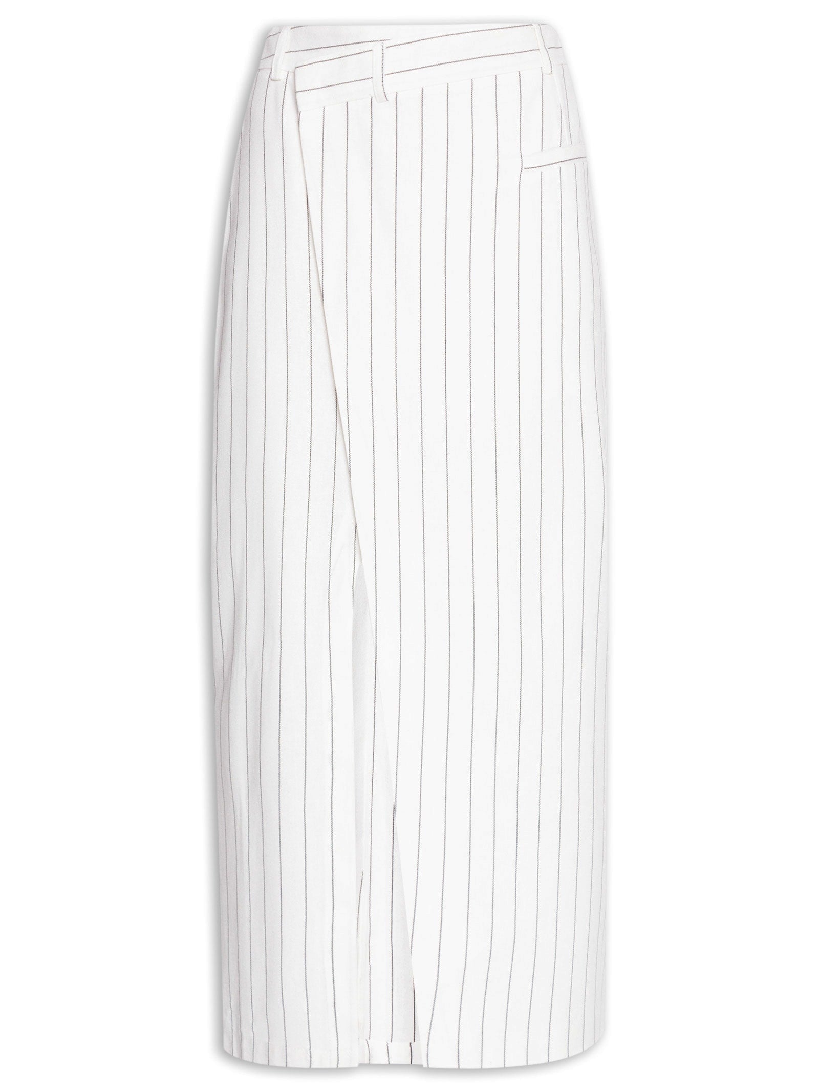 Conjunto Feminino Blusa Sem Alça E Saia Midi - Off White