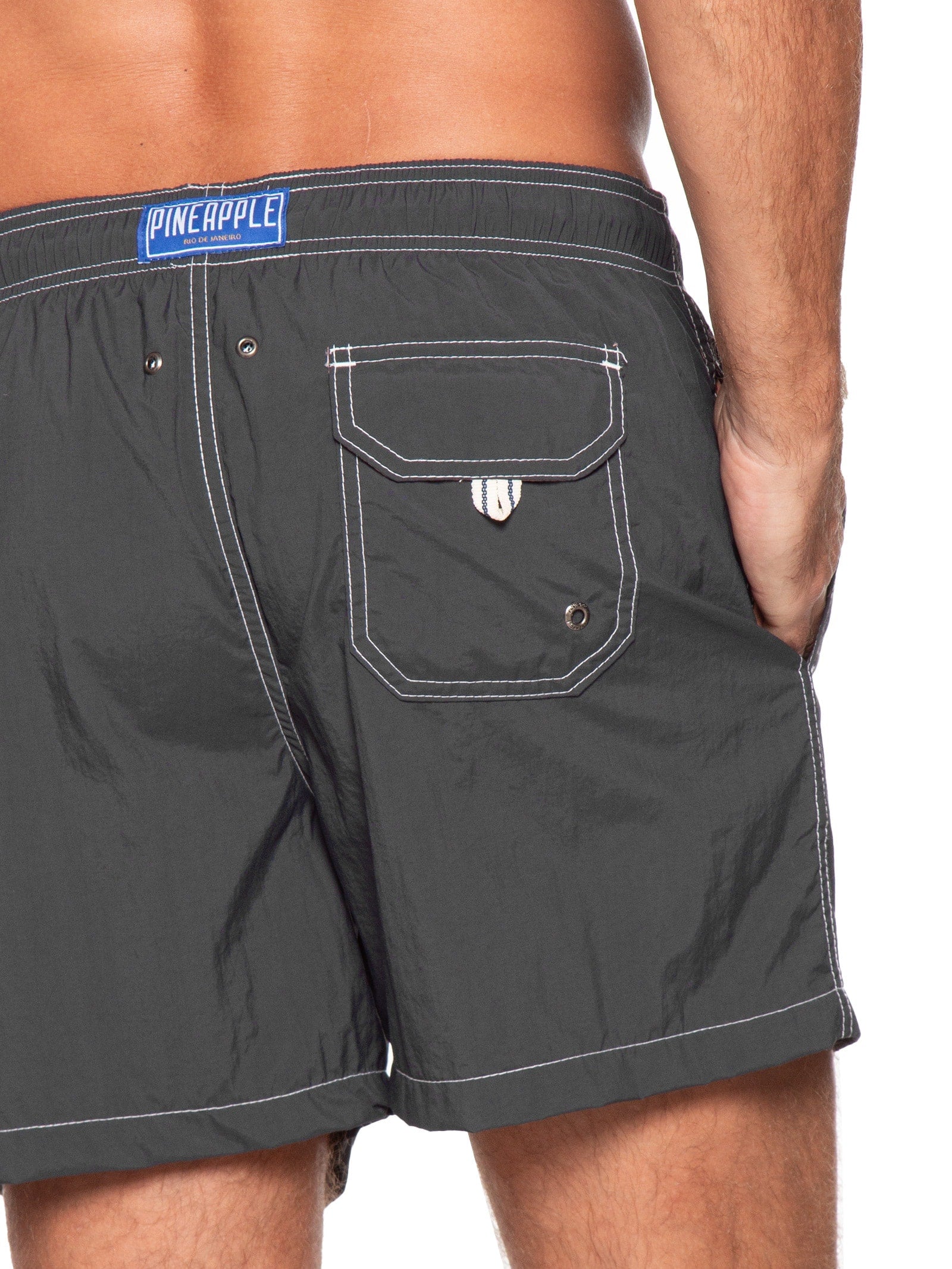 Short Masculino Praia Liso Básico - Preto - Imagem 5