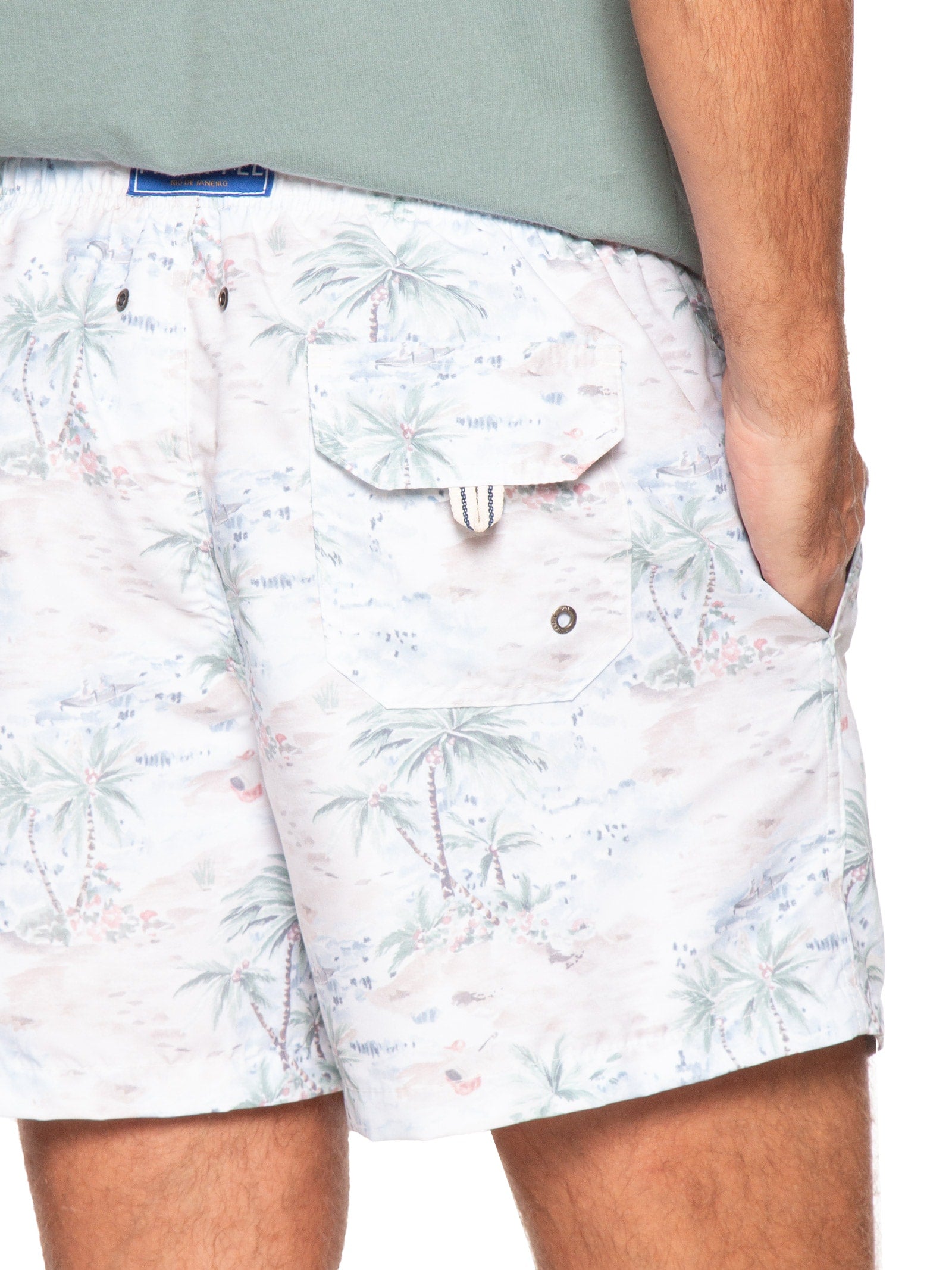 Short Masculino Praia Estampado Fresh Flower - Off White - Imagem 5