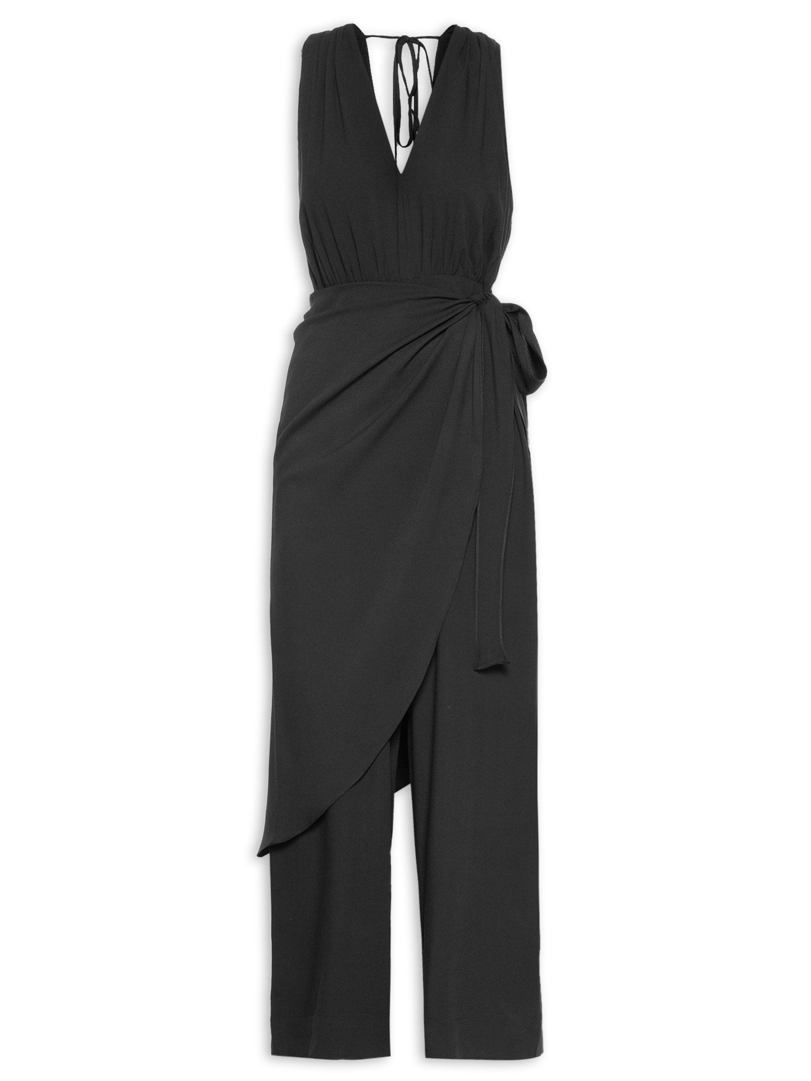 Macacão Feminino Crepe Pareô - Vinho