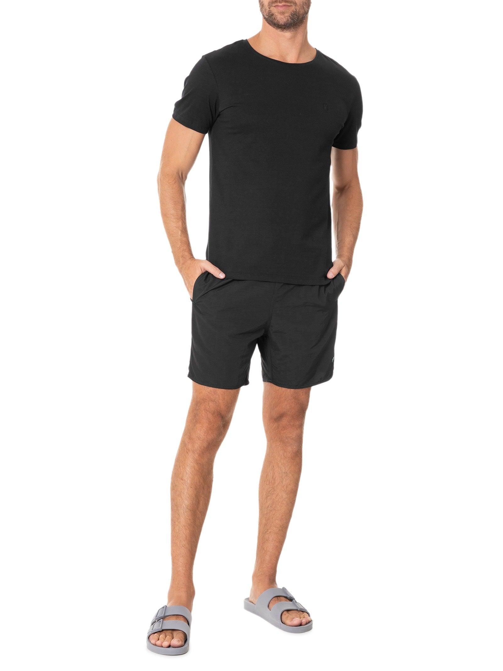 Short Masculino Praia Básico Opaco - Cinza - Imagem 2