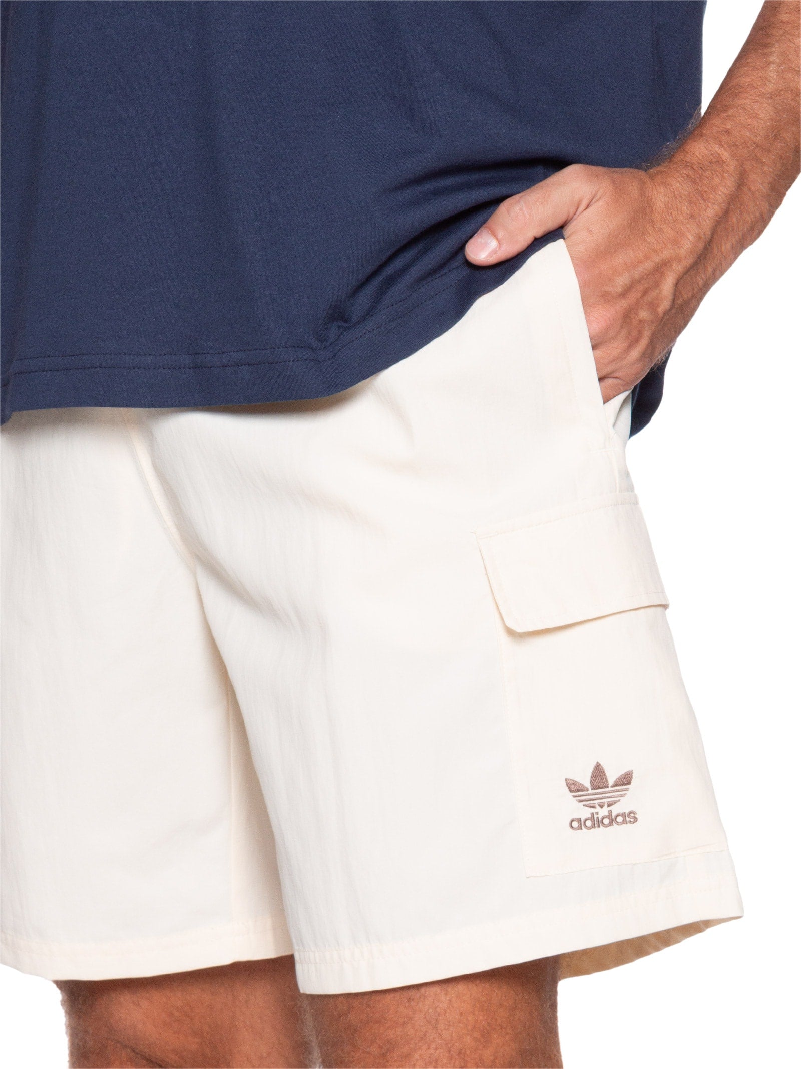 Conjunto Masculino Básico Camisa Manga Curta e Short - Off White - Imagem 5