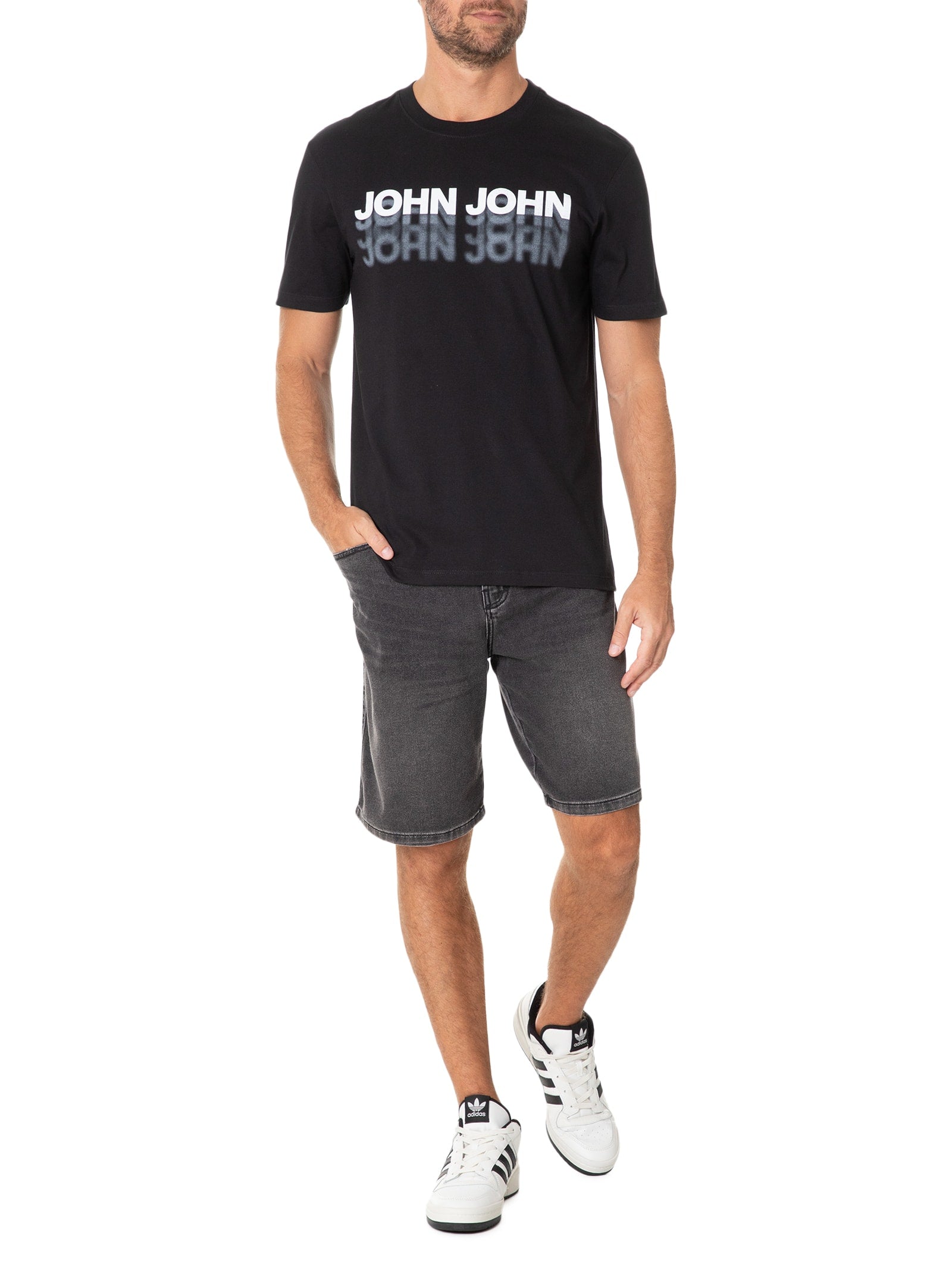 Bermuda Masculina Alfaiataria Basic Linen - Preto - Imagem 2