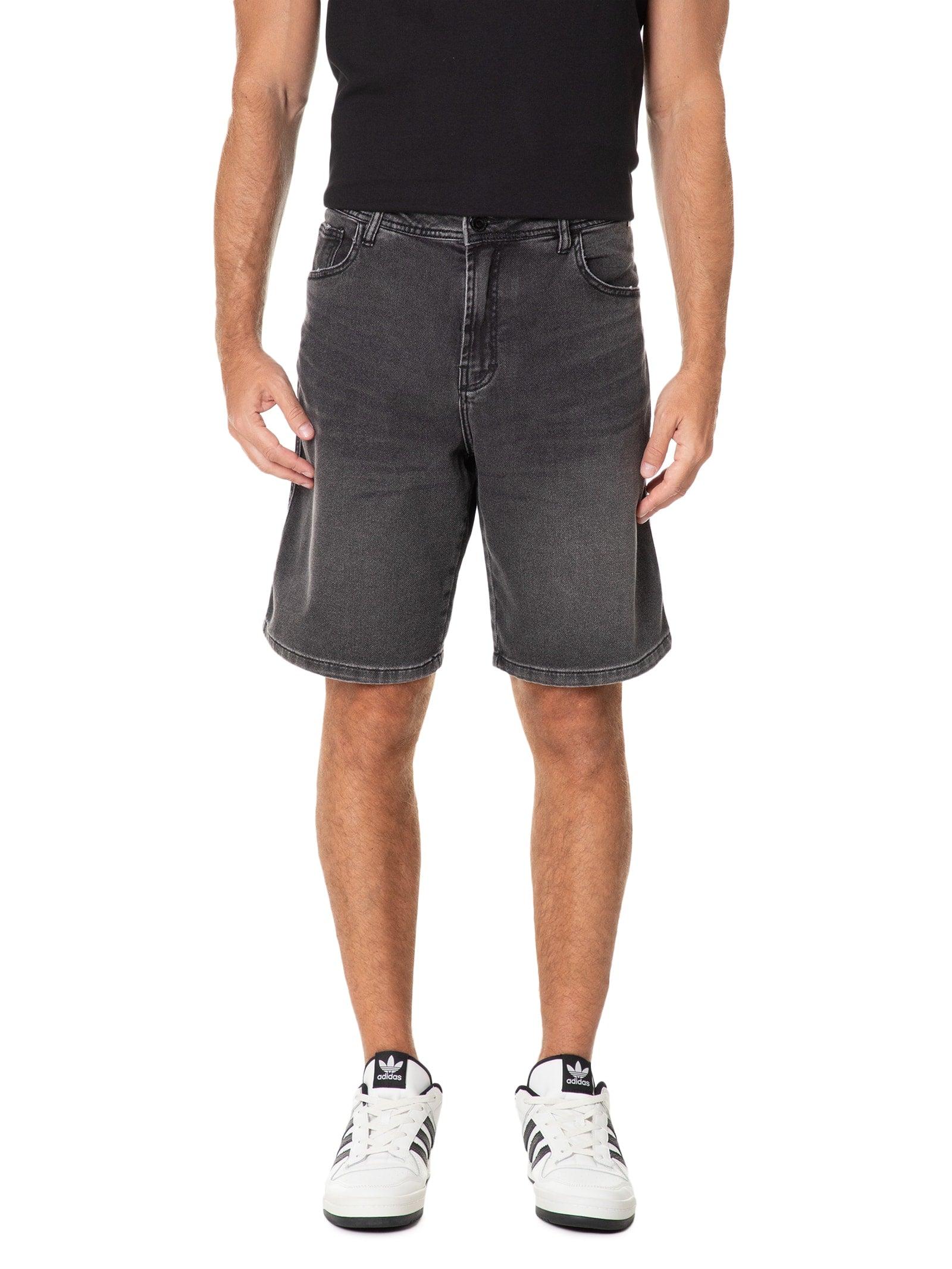 Bermuda Masculina Alfaiataria Basic Linen - Preto - Imagem 3