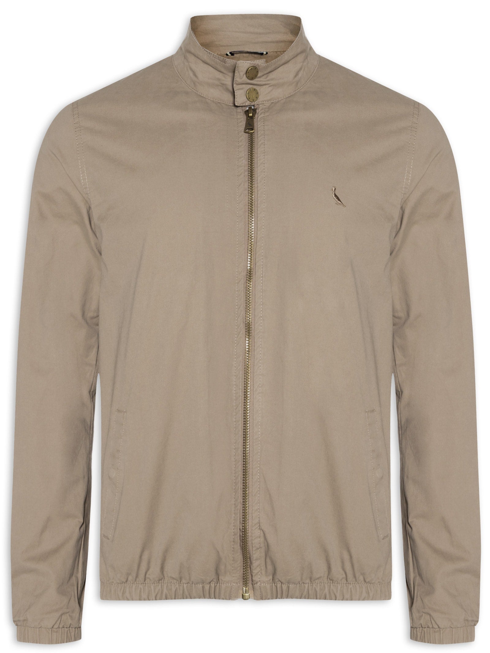 Jaqueta Masculina Corta Vento Casual Básica - Bege