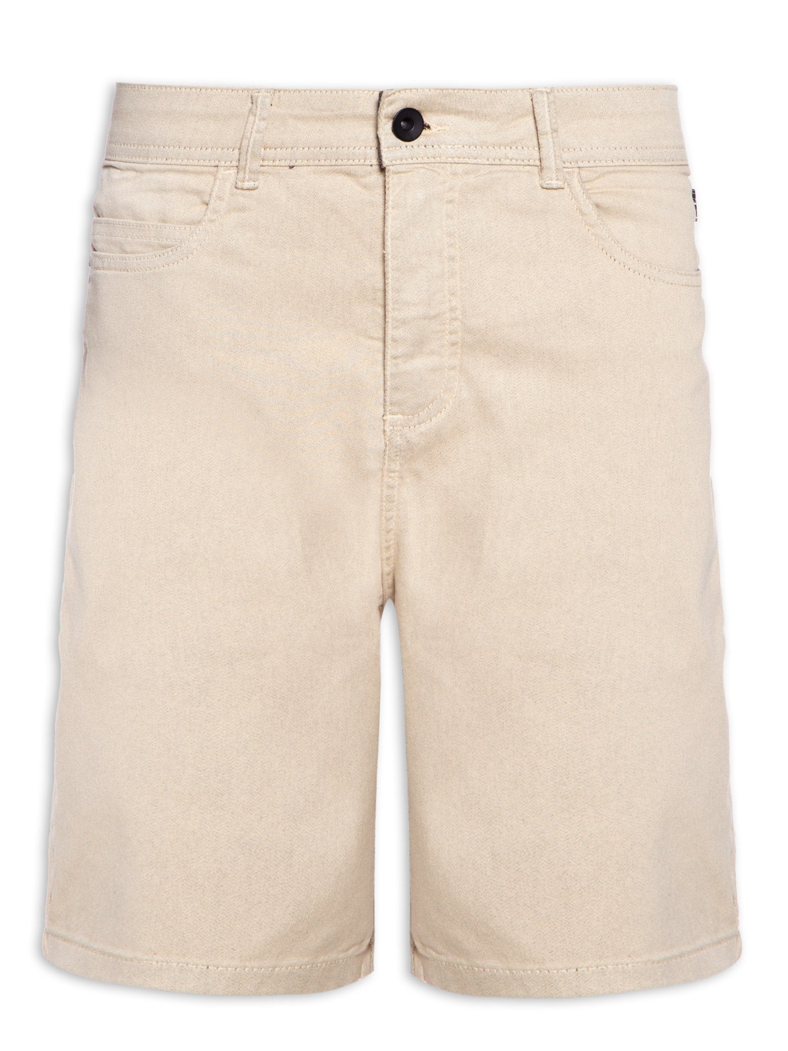 Bermuda Masculina Color Chino Curta Sarja Reat - Bege