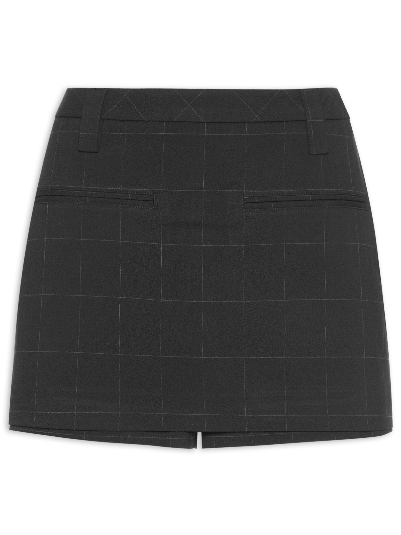 Short Feminino Básico Mini Xadrez - Preto