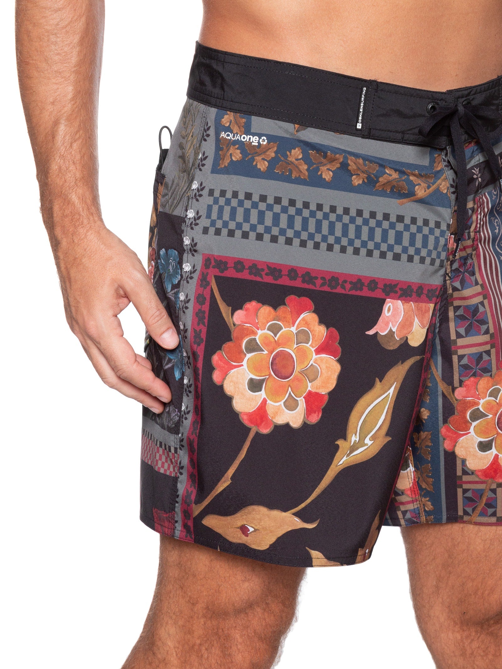 Bermuda Masculina Surf Aquaone Flex Stripe - Preto - Imagem 5