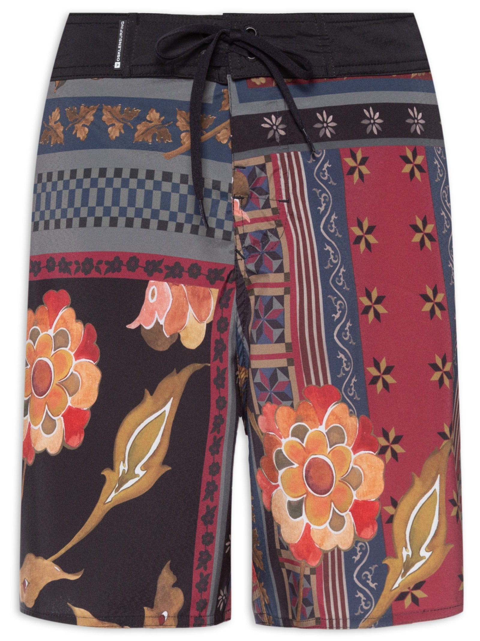 Bermuda Masculina Surf Aquaone Flex Stripe - Preto