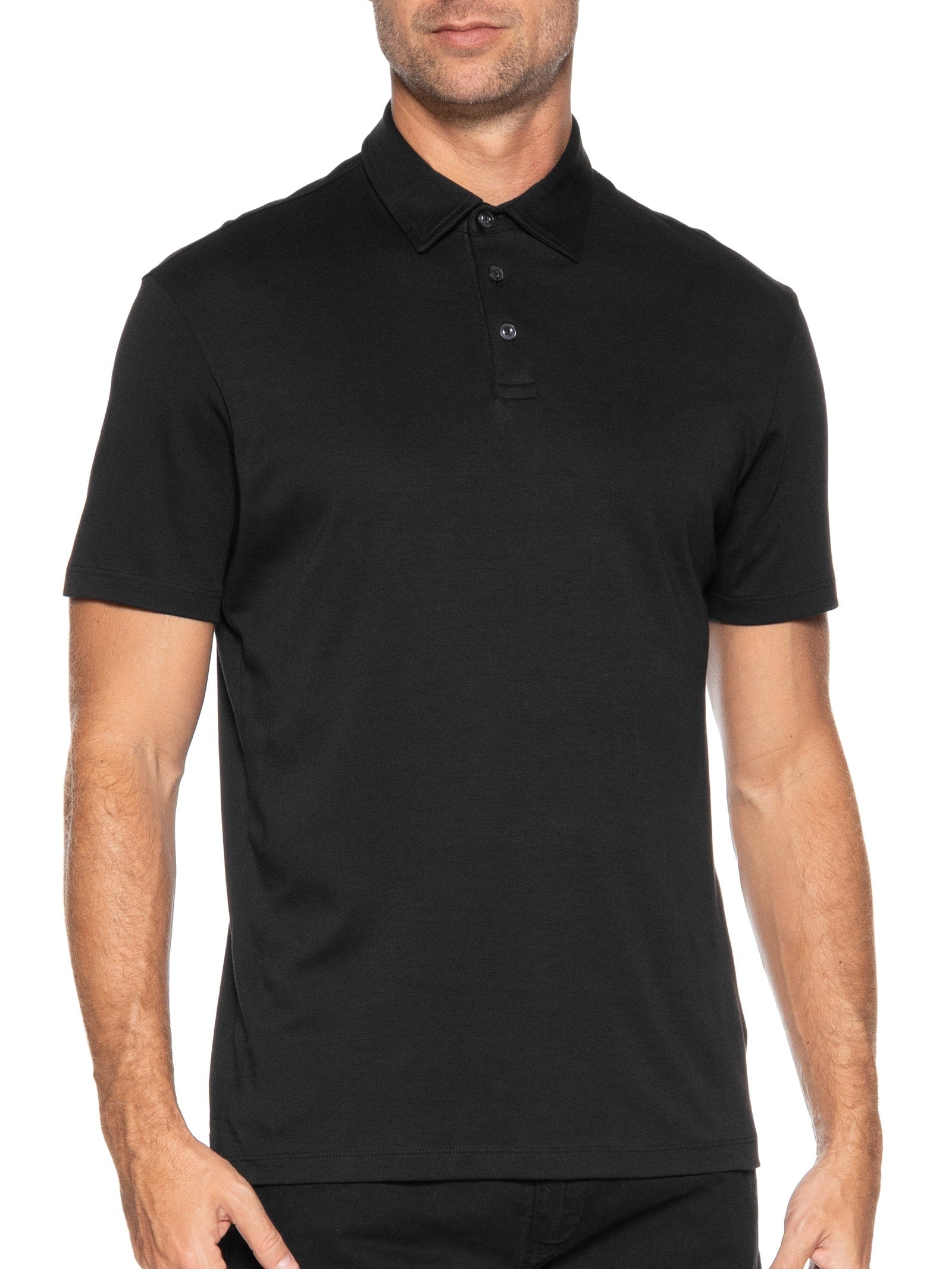 Polo Masculina Malha Premium - Preto