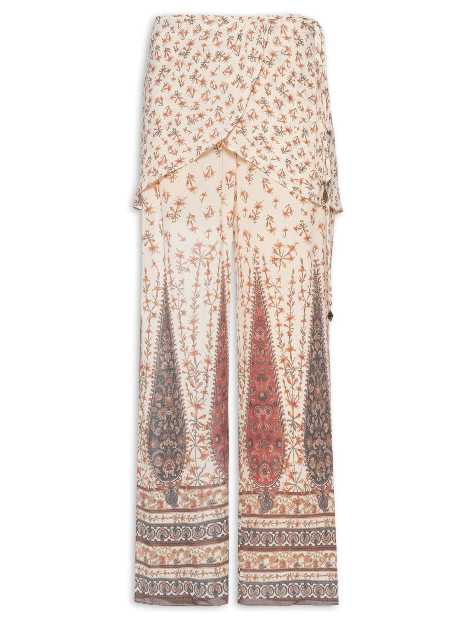 Calça Feminina Cambraia Estampa Corcovado Mix - Bege