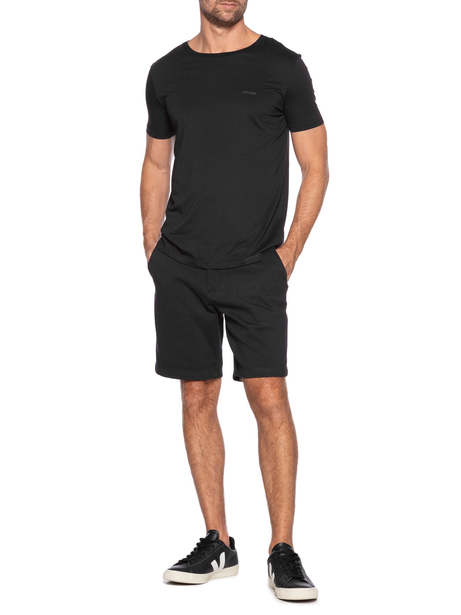 Bermuda Masculina Alfaiataria Basic Linen - Preto - Imagem 2