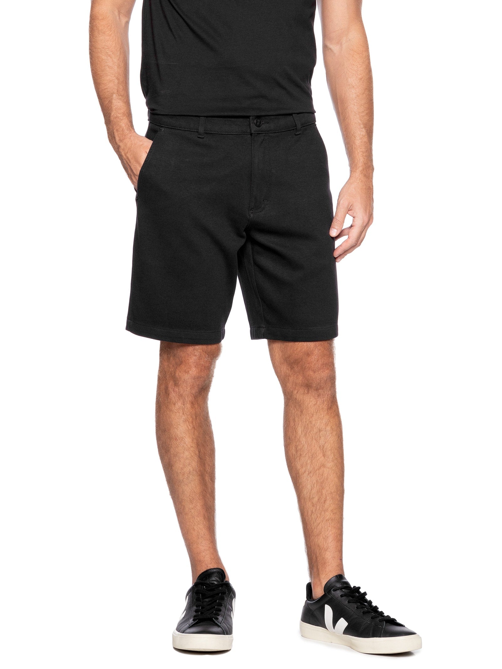 Bermuda Masculina Alfaiataria Basic Linen - Preto - Imagem 3