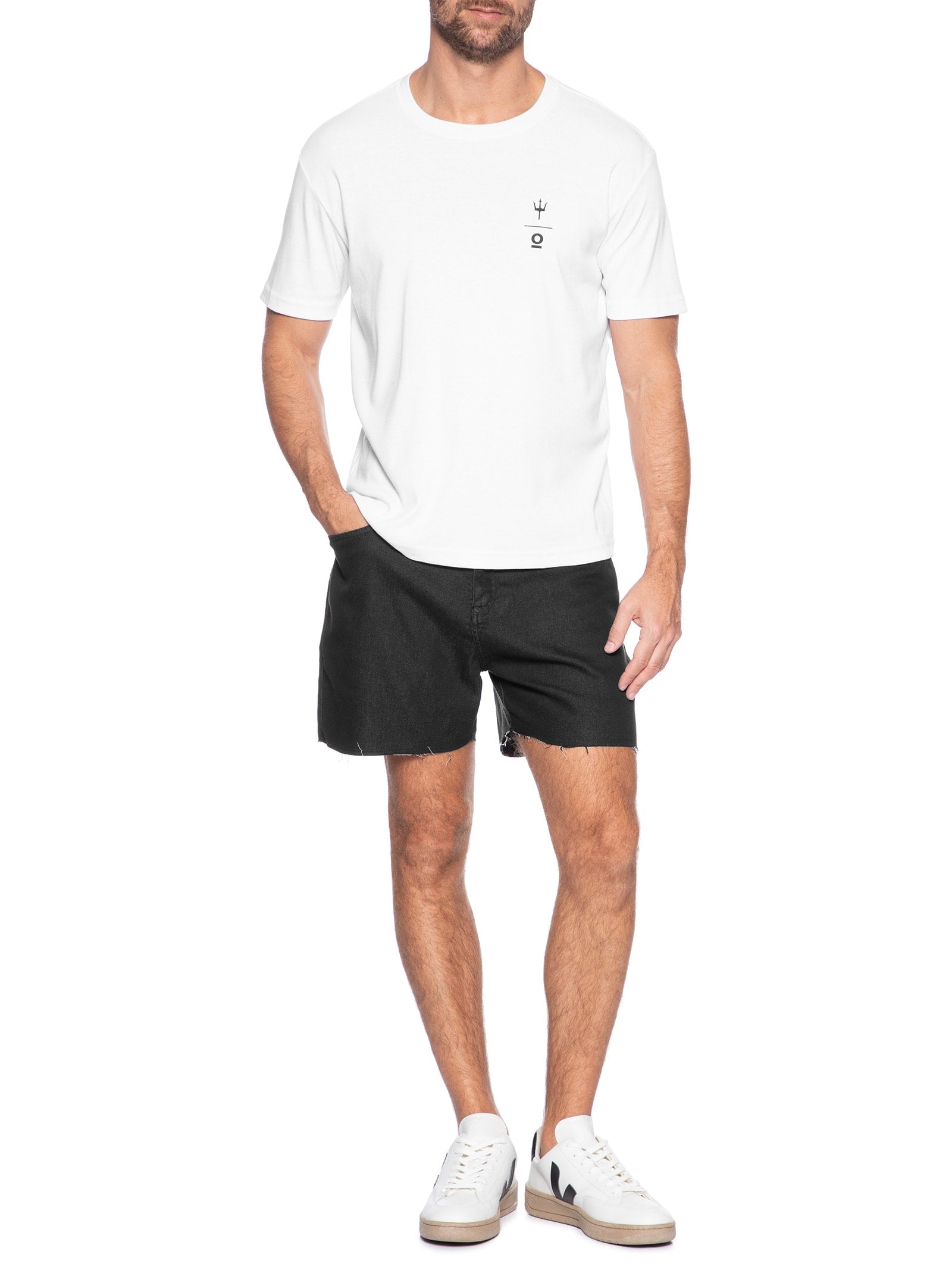 Bermuda Masculina Alfaiataria Cotton E-Basics - Preto - Imagem 2