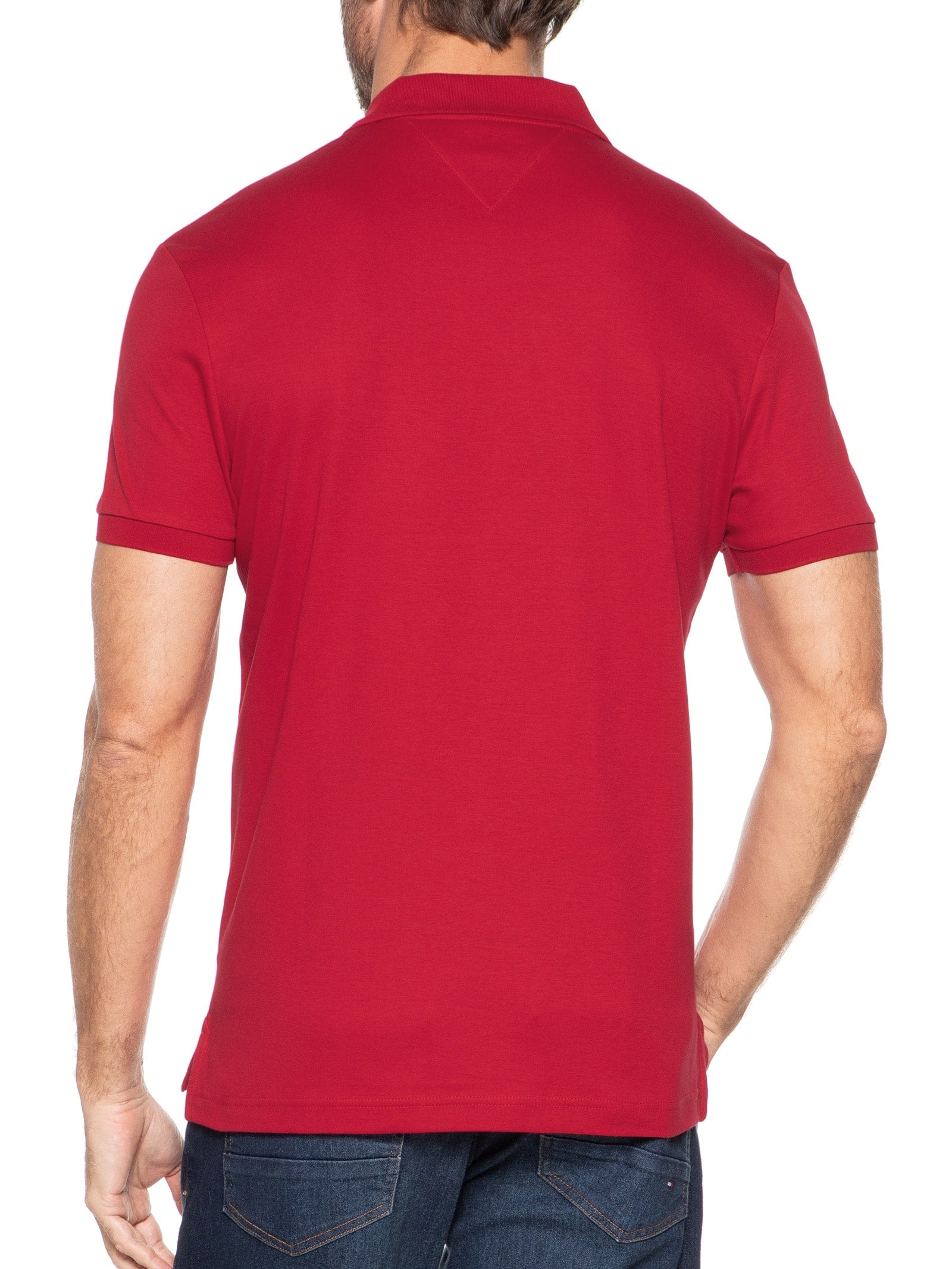 Polo Masculina Regular Fit Seasonal em Liquid Cotton - Vermelho