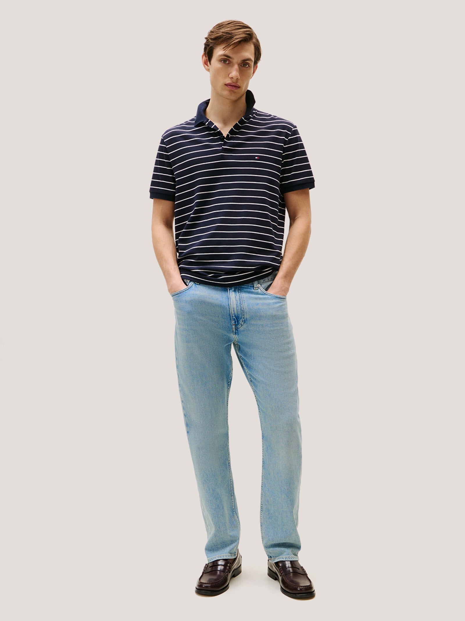 Polo Masculina Regular Fit Seasonal em Liquid Cotton - Azul