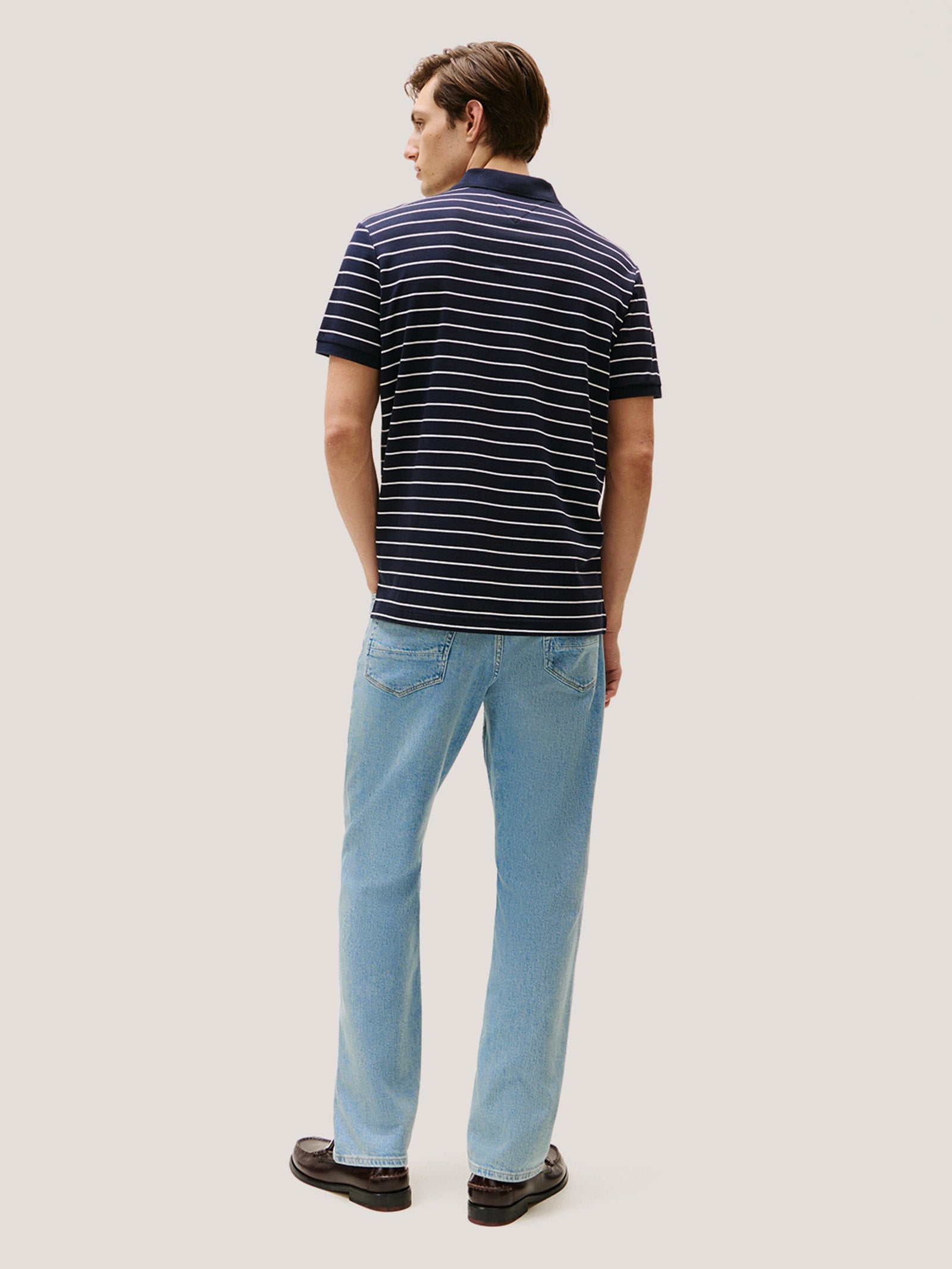 Polo Masculina Regular Fit Seasonal em Liquid Cotton - Azul